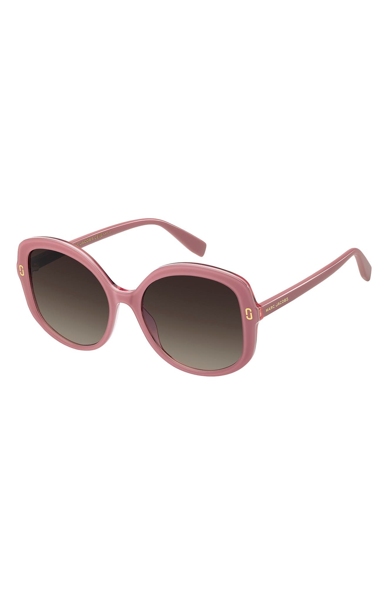 Marc Jacobs 56mm Gradient Round Sunglasses in Pink/Brown at Nordstrom - 2
