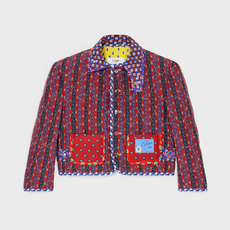 patchwork jacket IN silk and cotton 1