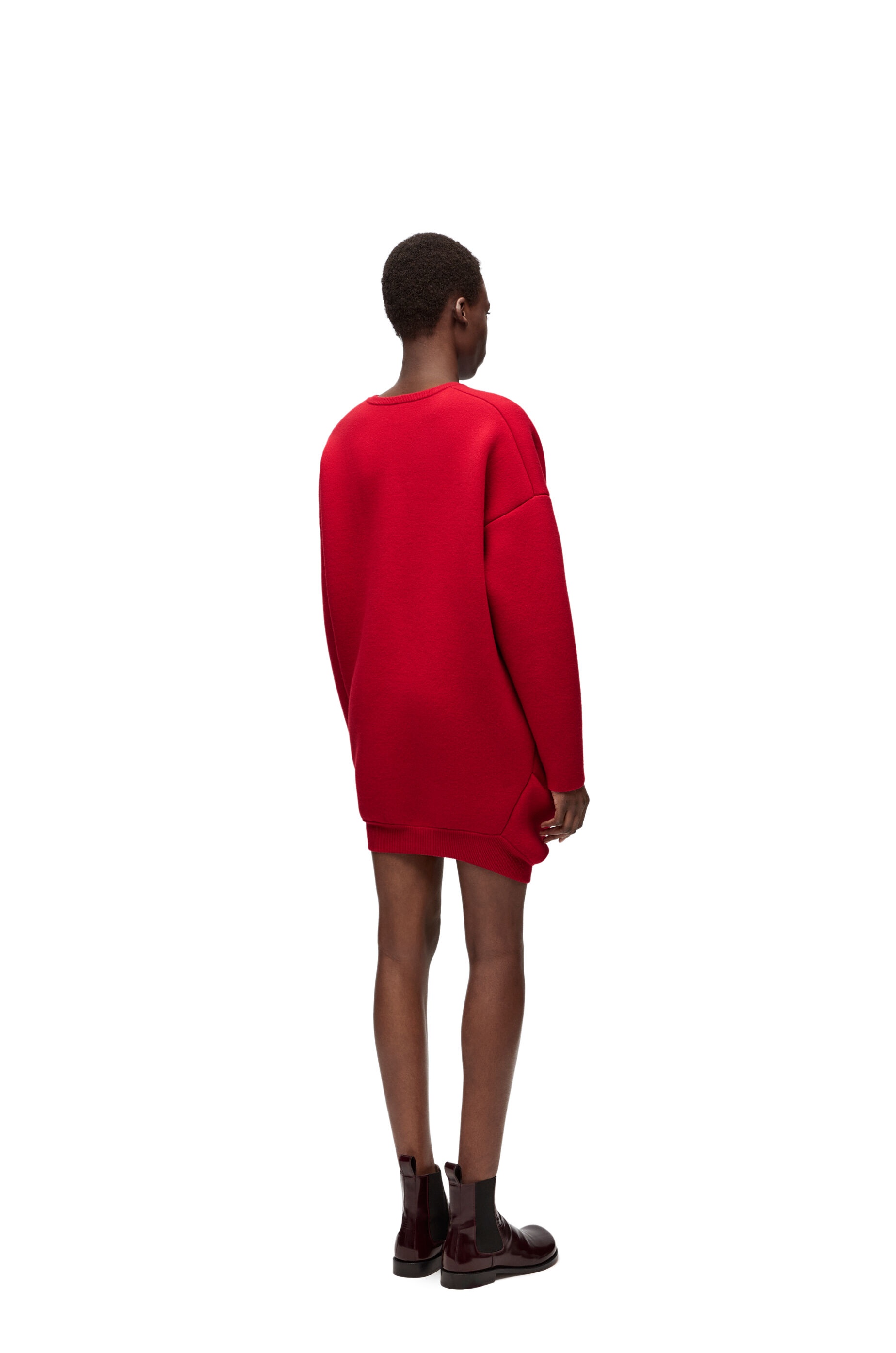 Draped dress in wool blend - 3