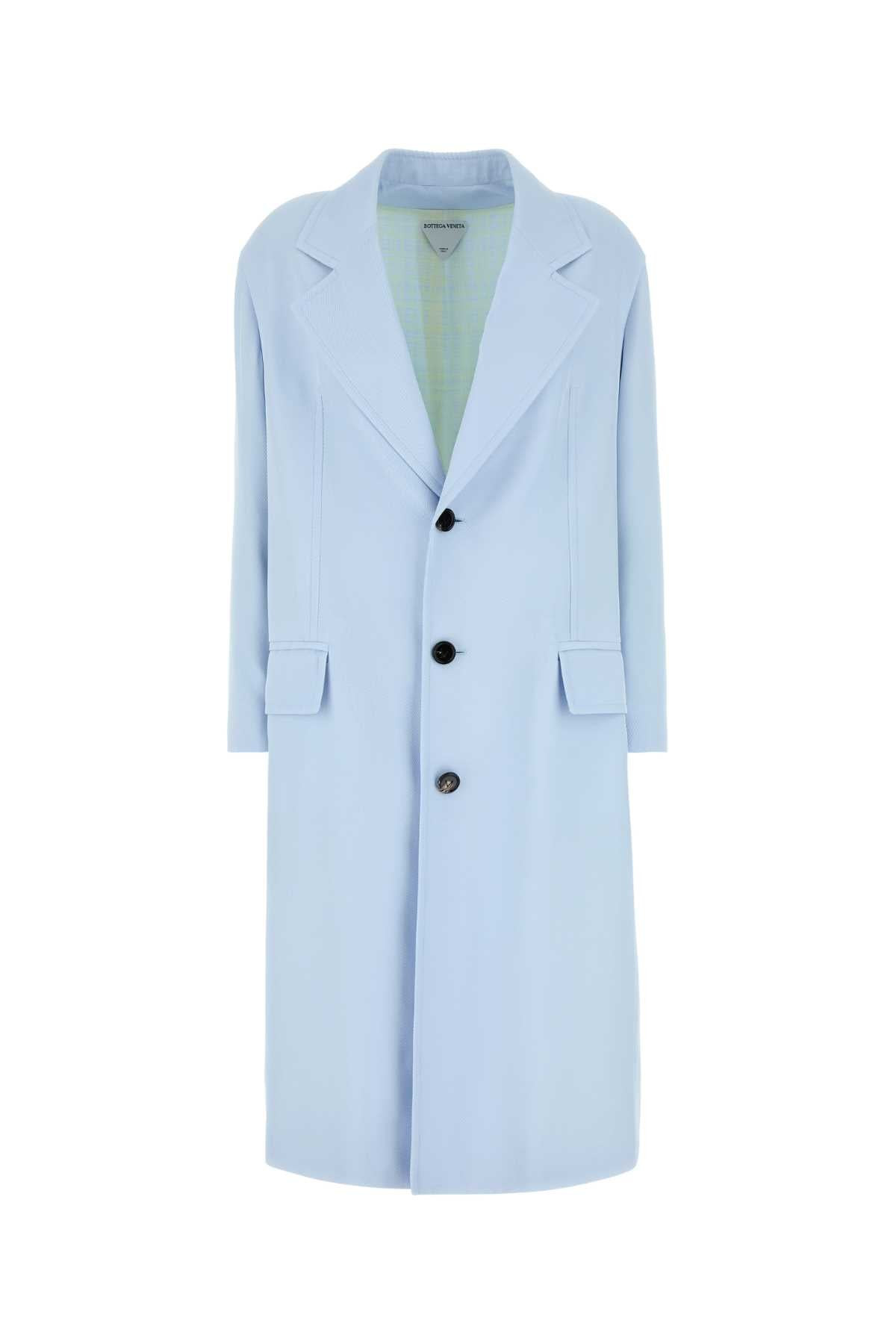 Bottega Veneta Women Pastel Blue Viscose Blend Coat - 1