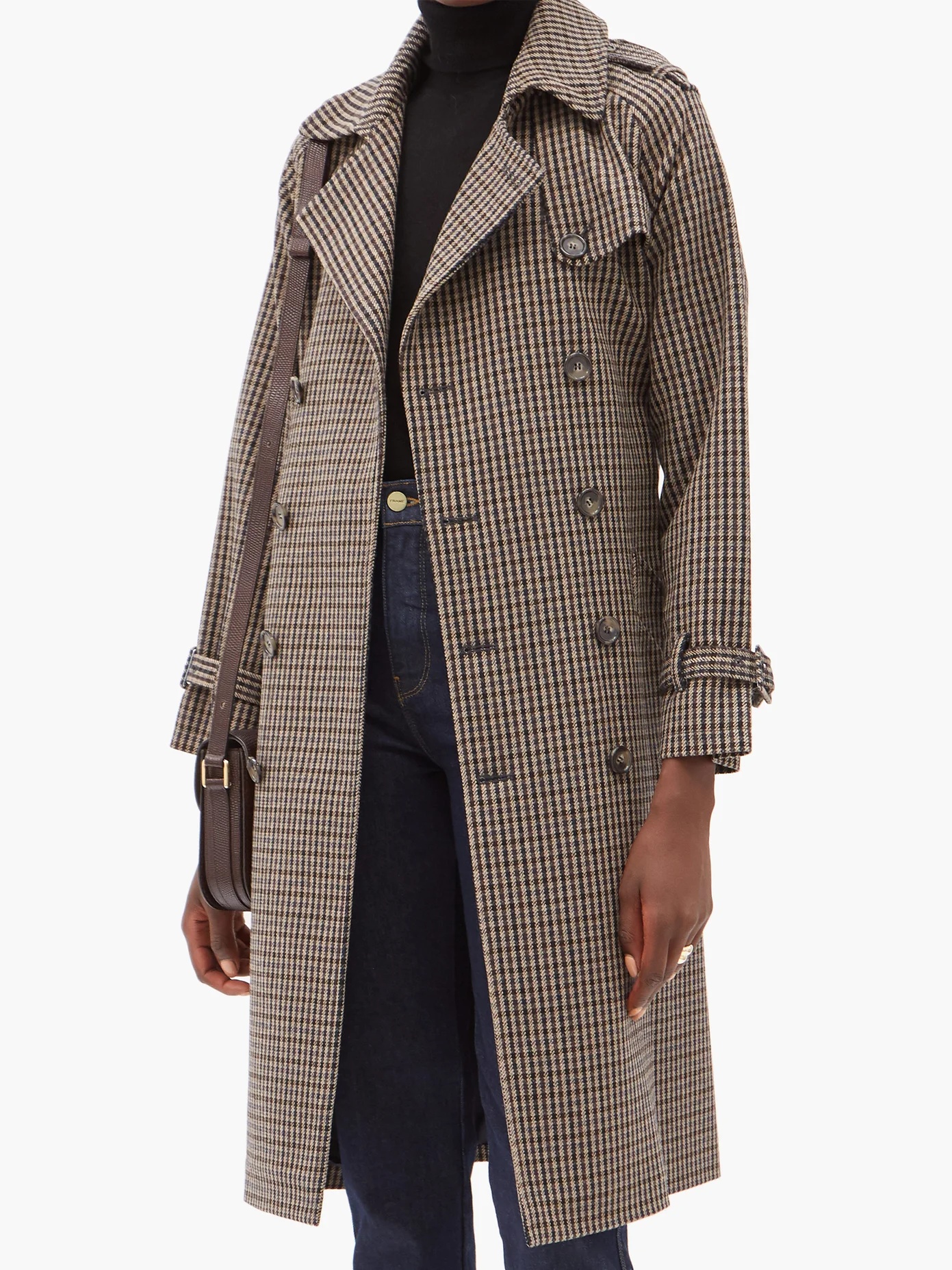 Greta checked wool-blend trench coat - 2