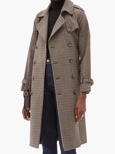 A.P.C. Greta checked wool-blend trench coat outlook