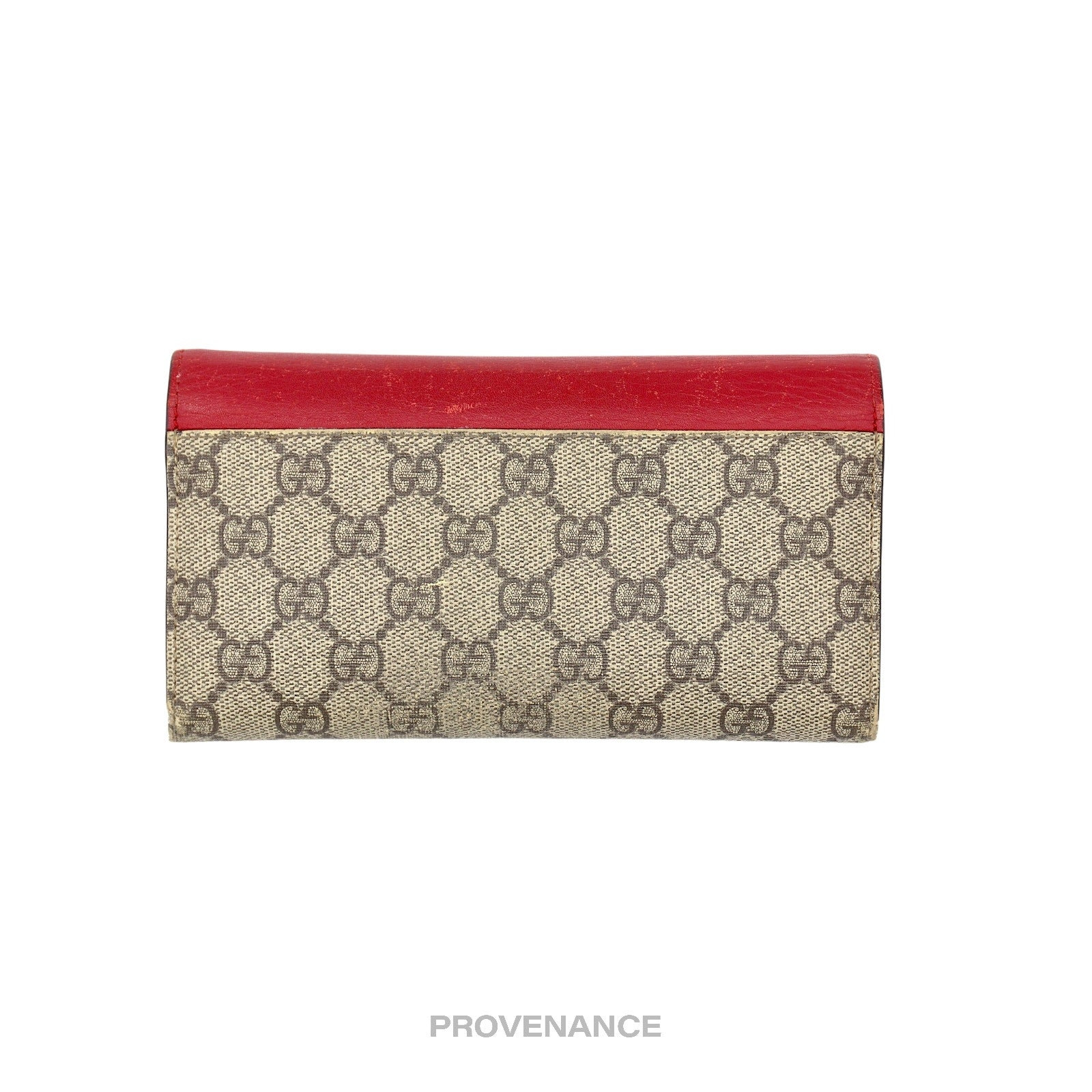 Gucci Snap Long Wallet - GG Supreme Red Pink - 2