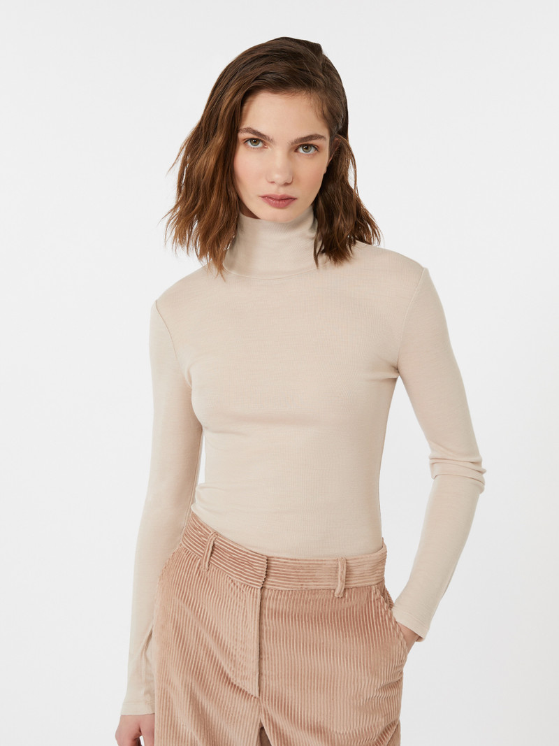 TESEO Wool and silk gauze turtleneck 5