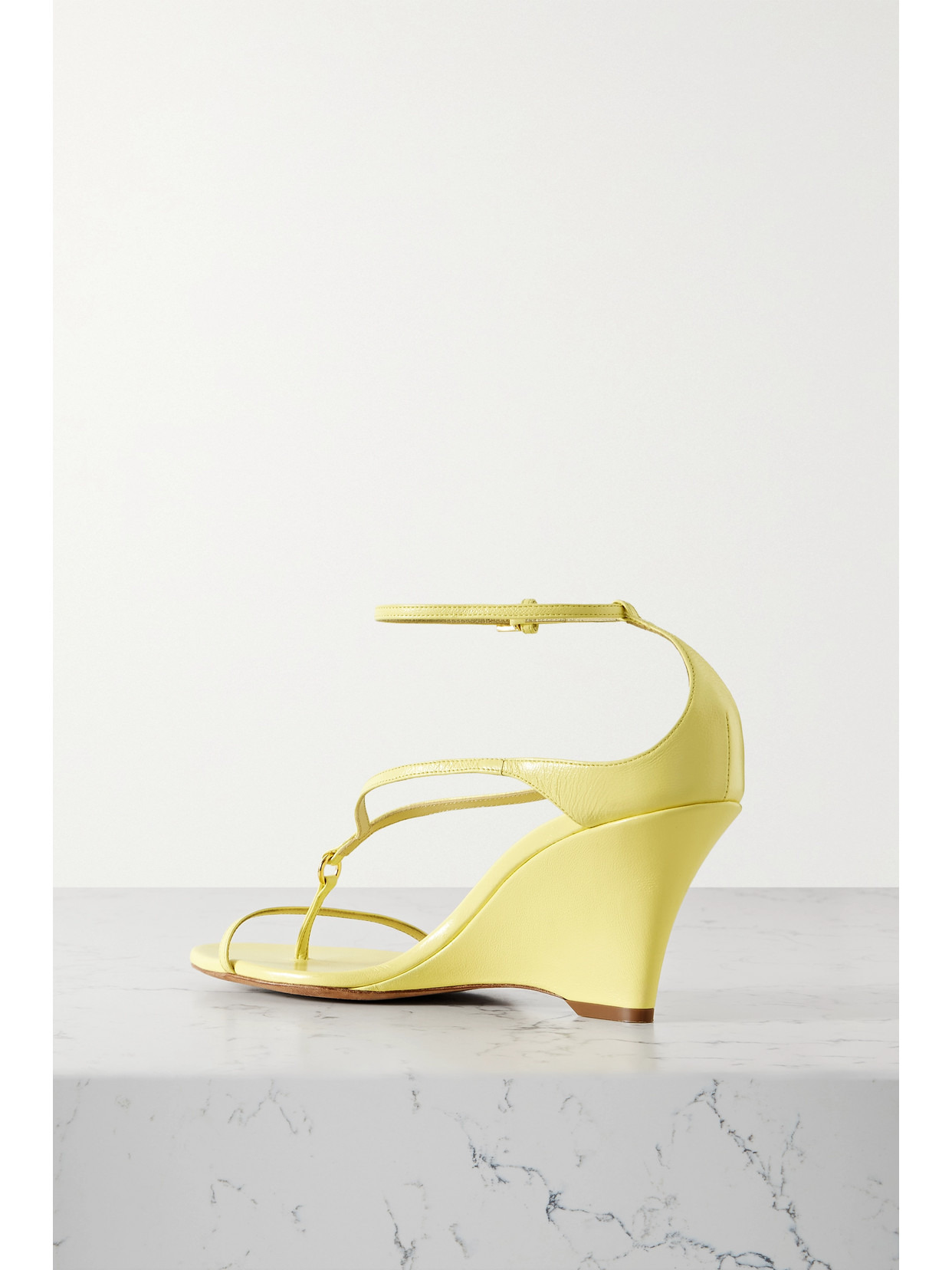 Marion Embellished Leather Wedge Sandals - 3