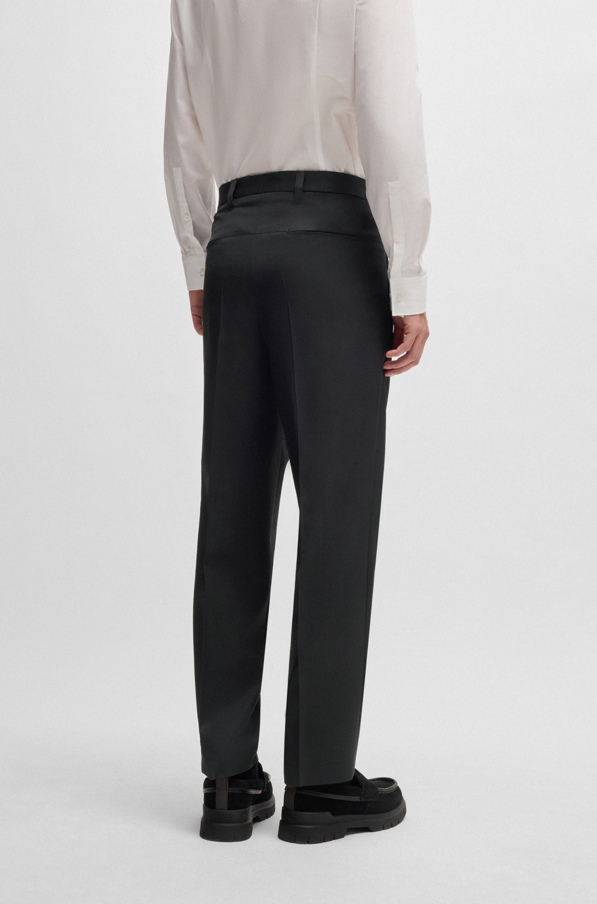HUGO FORWARD SLIM-FIT TROUSERS IN WOOL-BLEND TWILL - 4