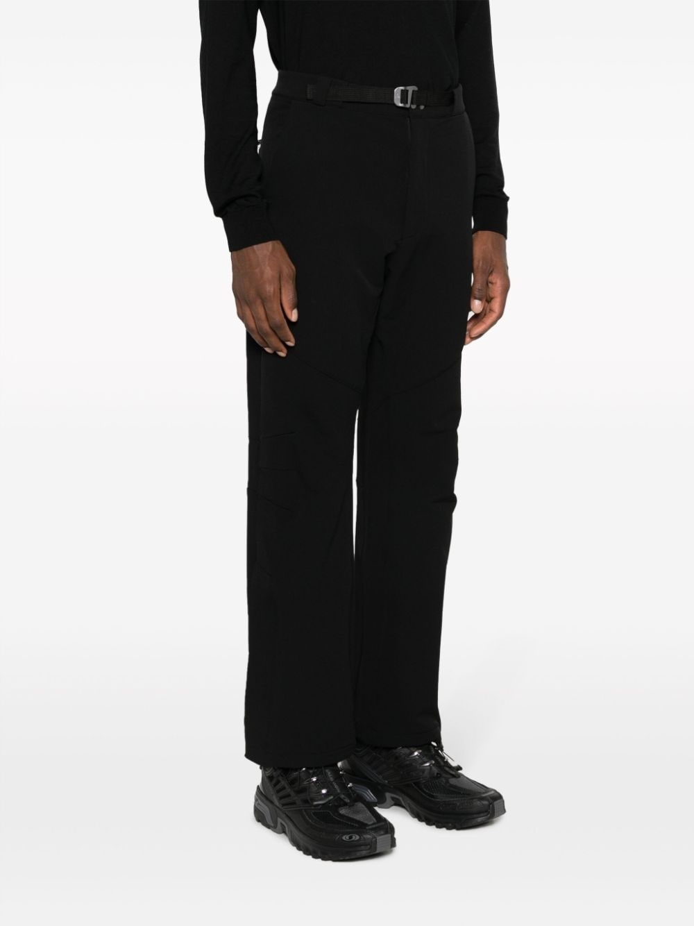 belted straight-leg trousers - 4