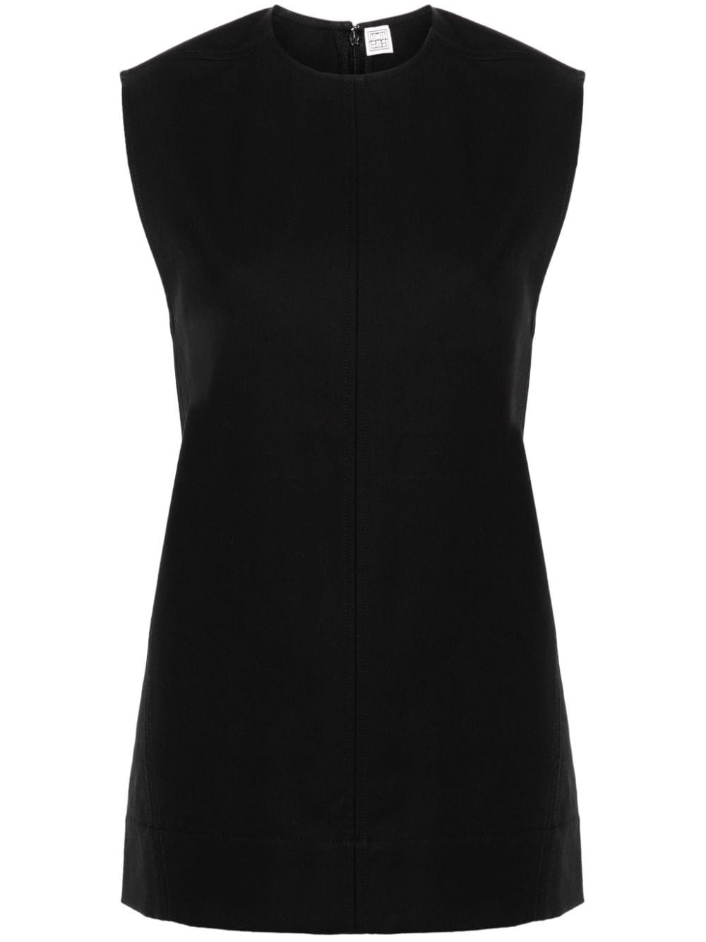 sleeveless seam-detailed top - 1