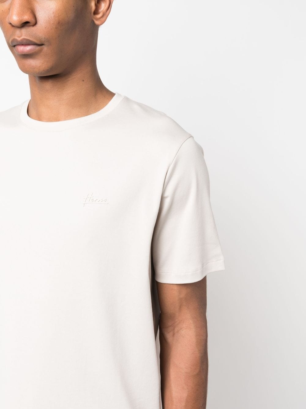 logo-plaque cotton T-shirt - 5