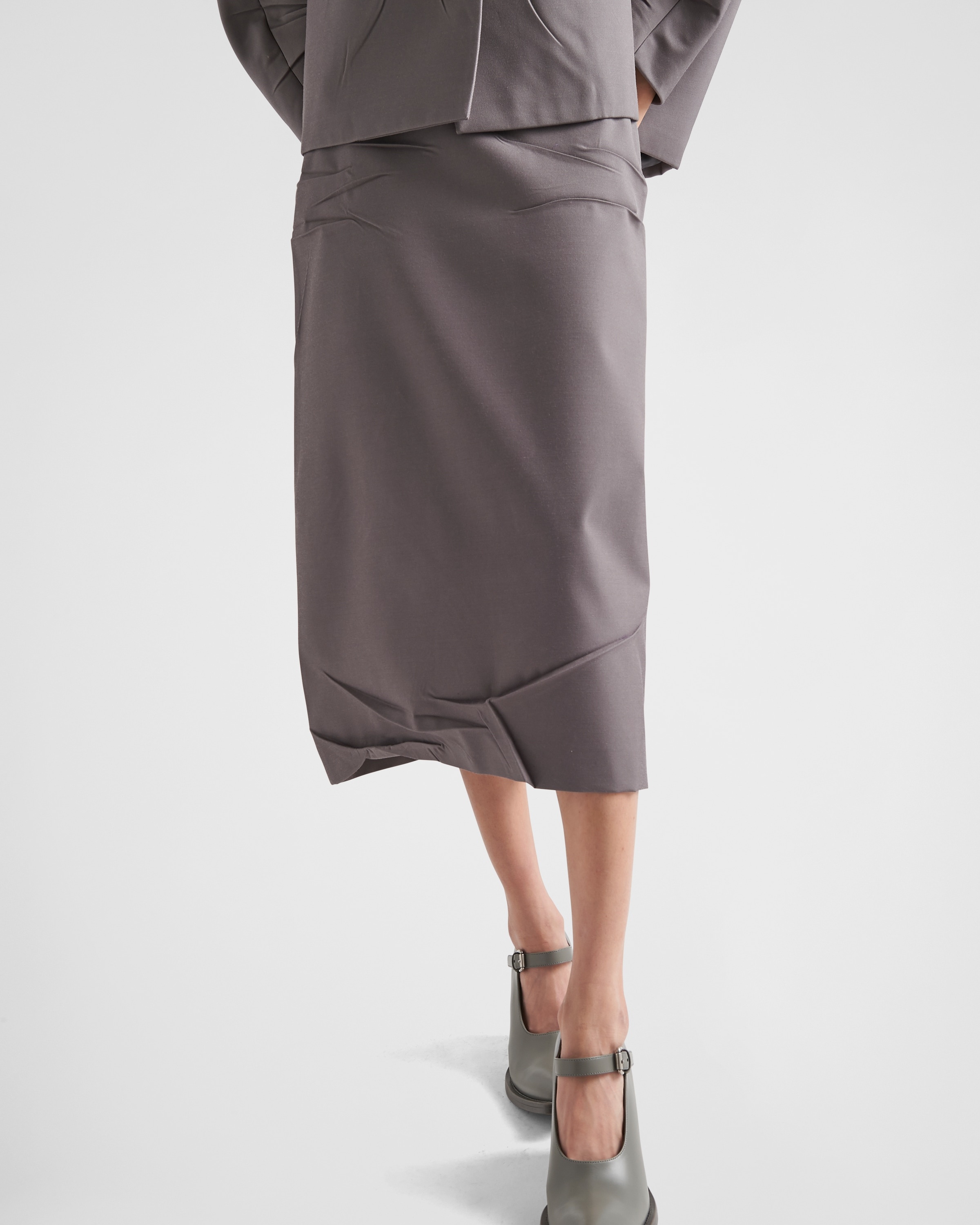 Gabardine midi-skirt - 3