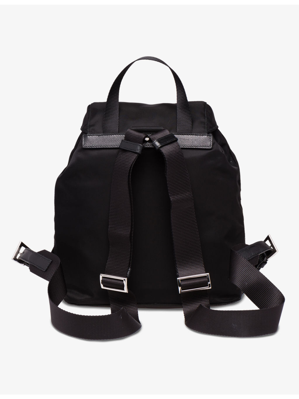 Logo-plaque recycled-polyamide backpack - 4