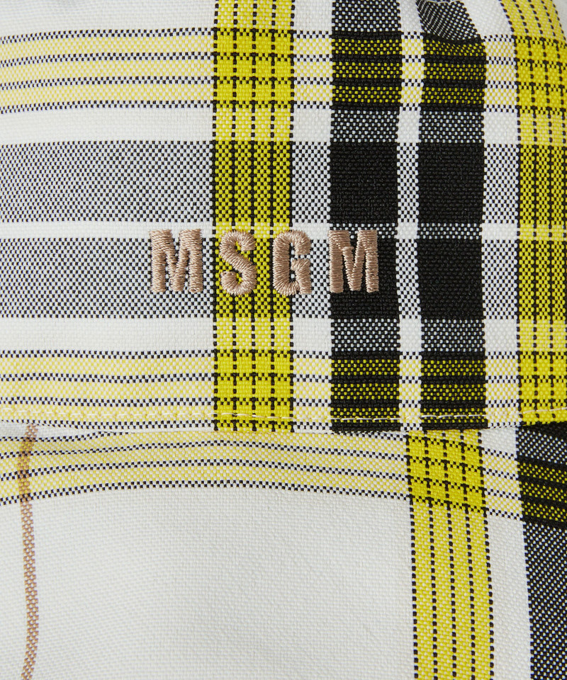 MSGM Tecno canvas check bucket hat outlook