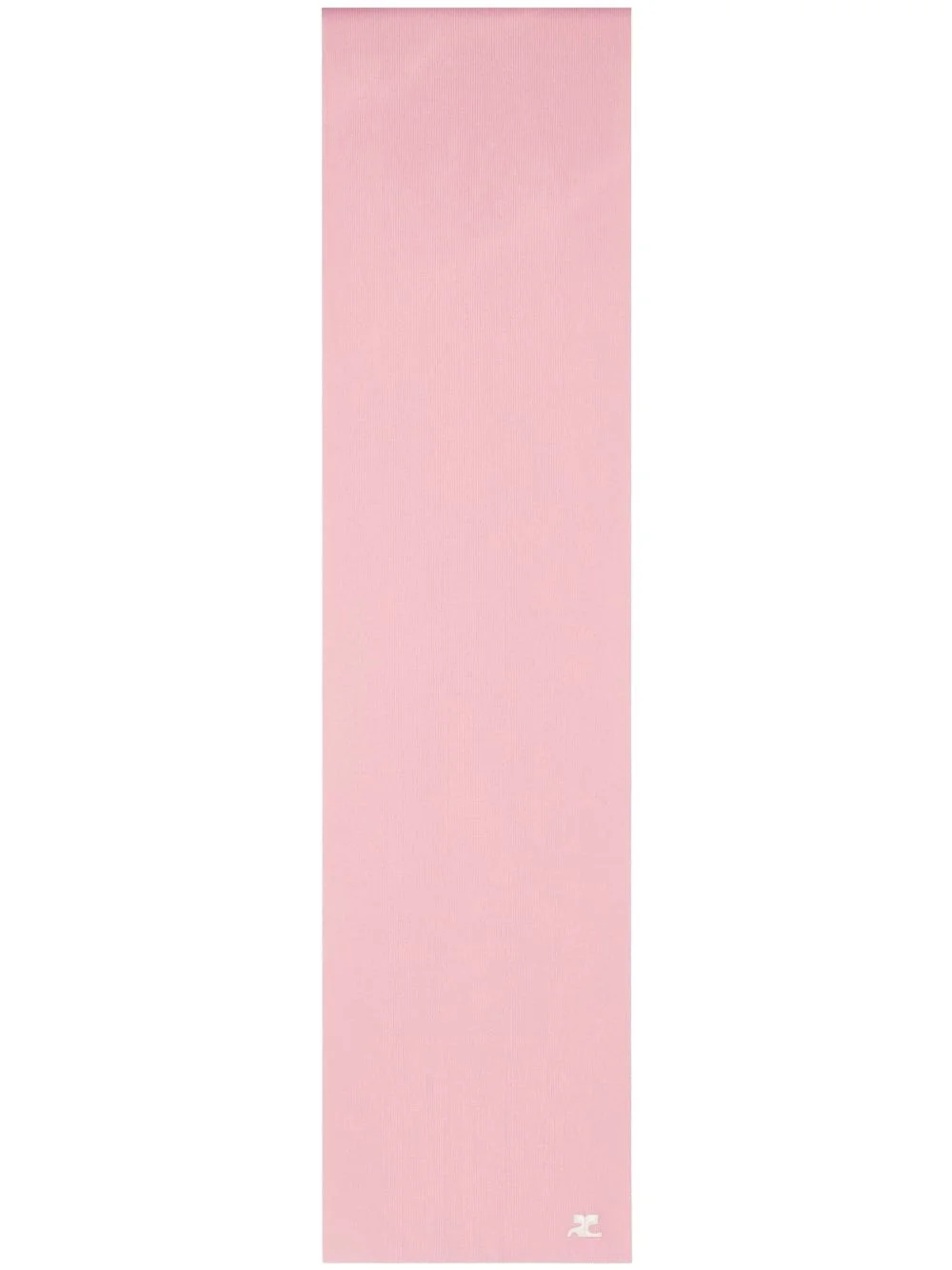 logo-embroidered knitted scarf - 1