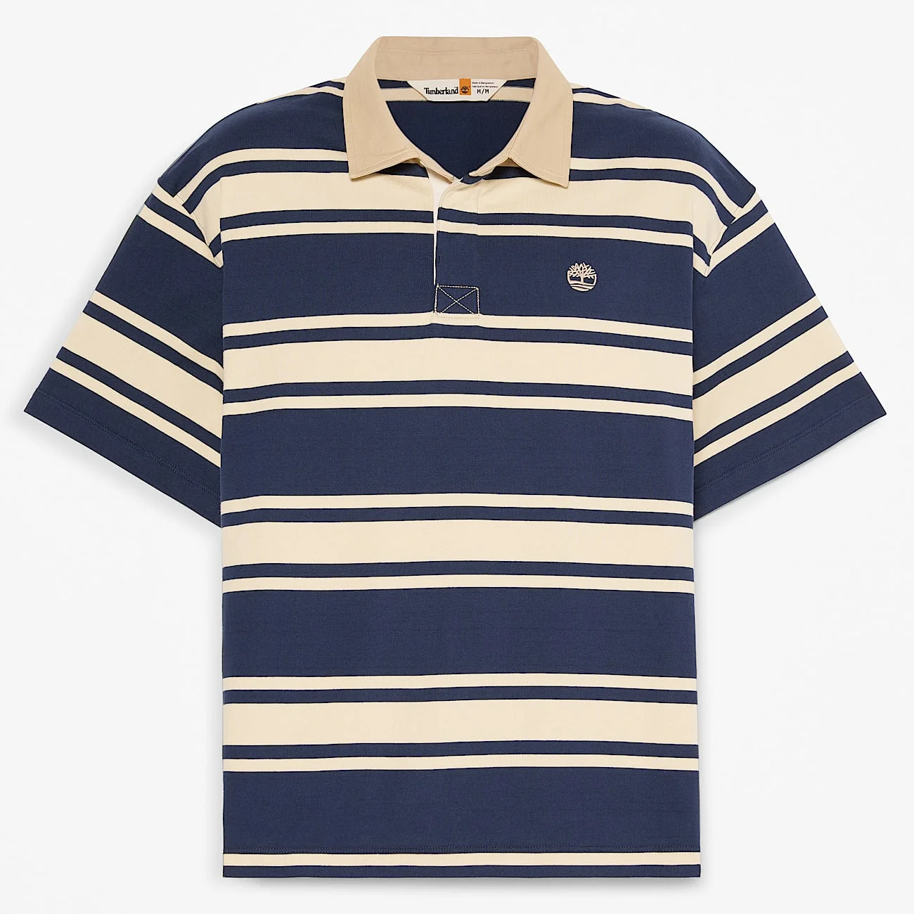 Striped Short-Sleeve Rugby Polo - 1