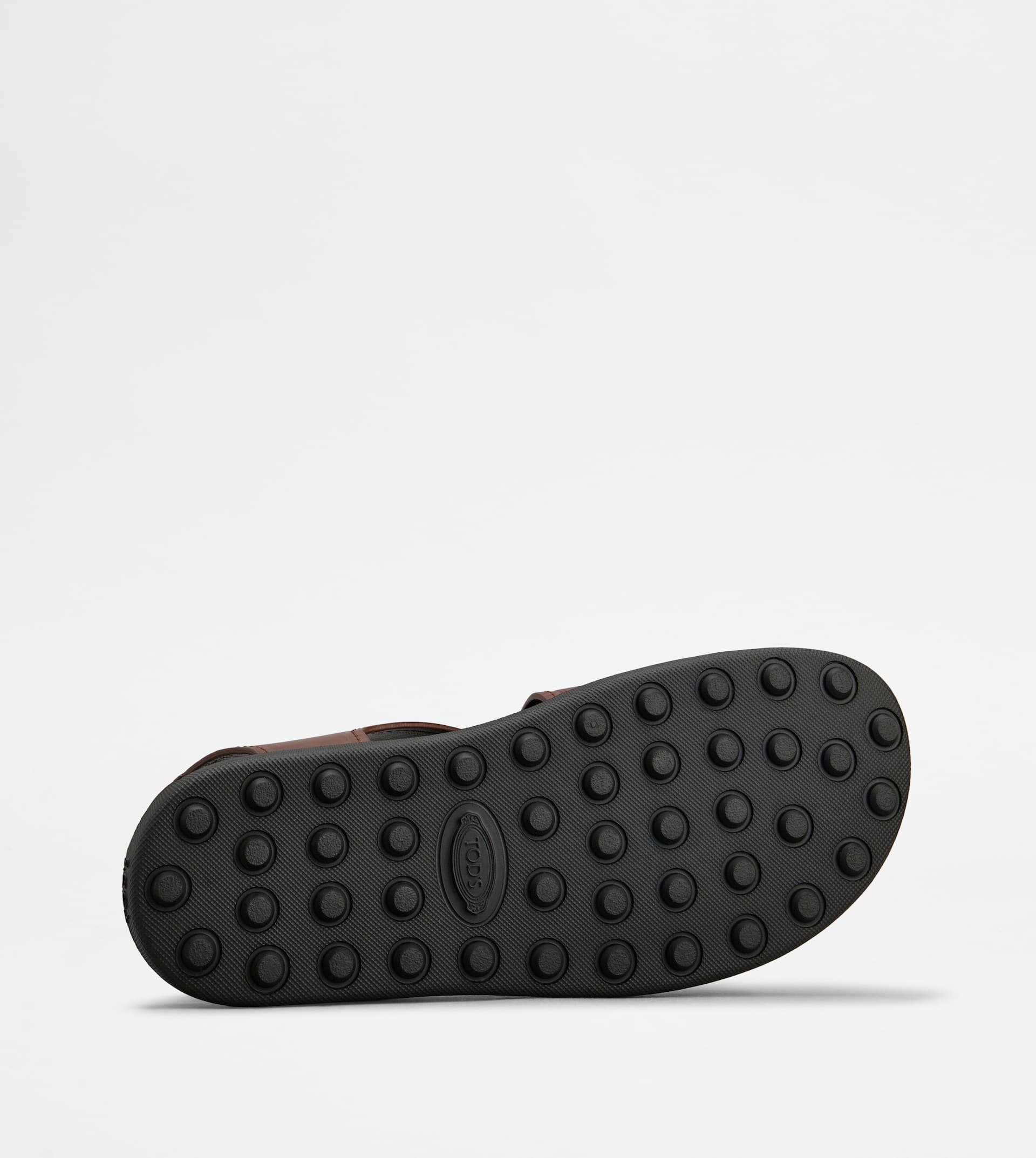 SANDALS IN LEATHER - BROWN - 3