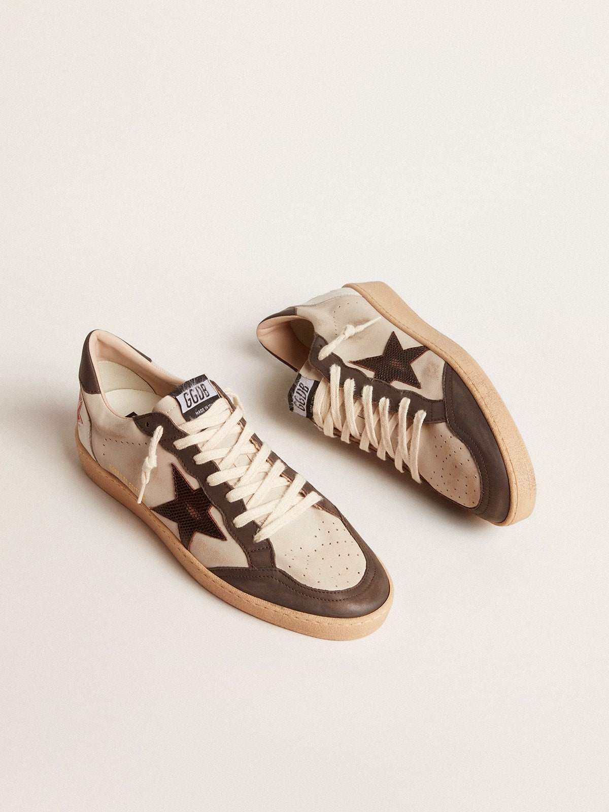 Ball Star LTD in nappa with brown star and gray leather heel tab - 2