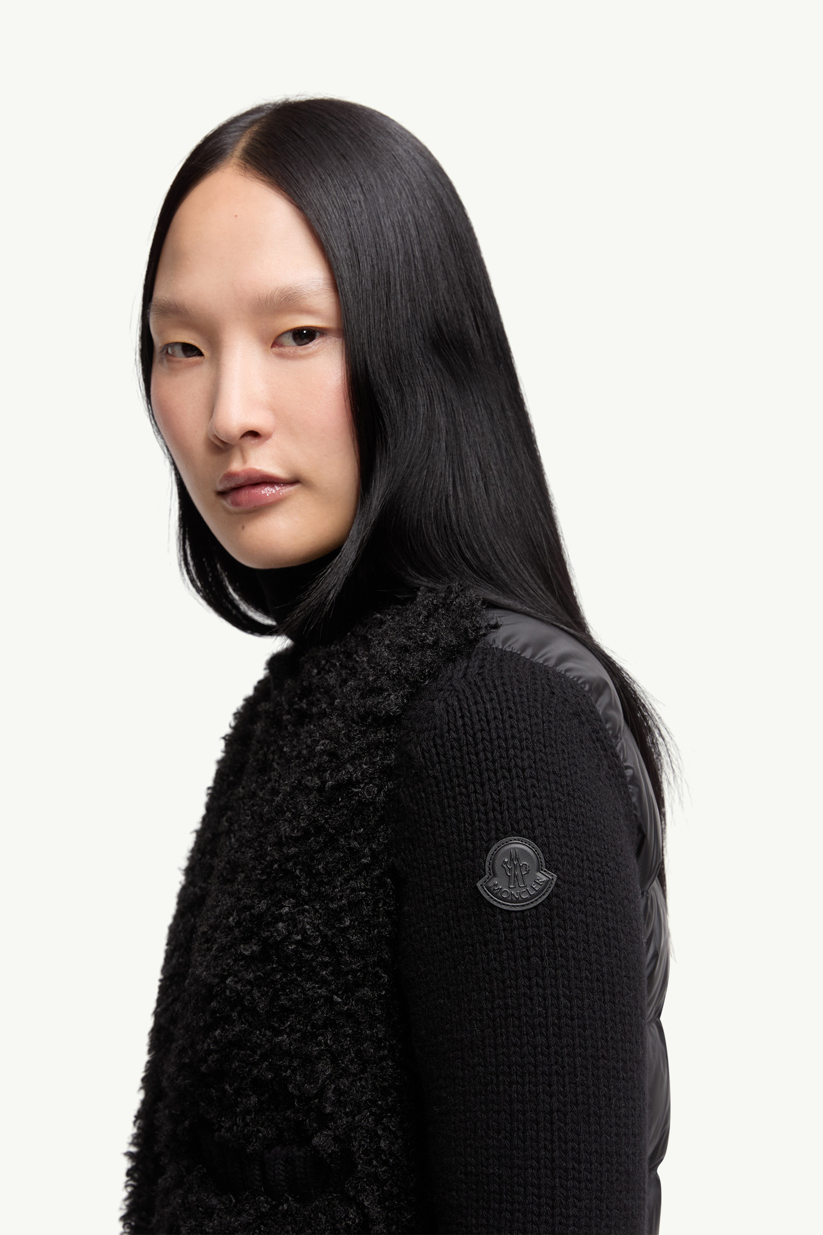 Padded Wool & Teddy Cardigan - 4