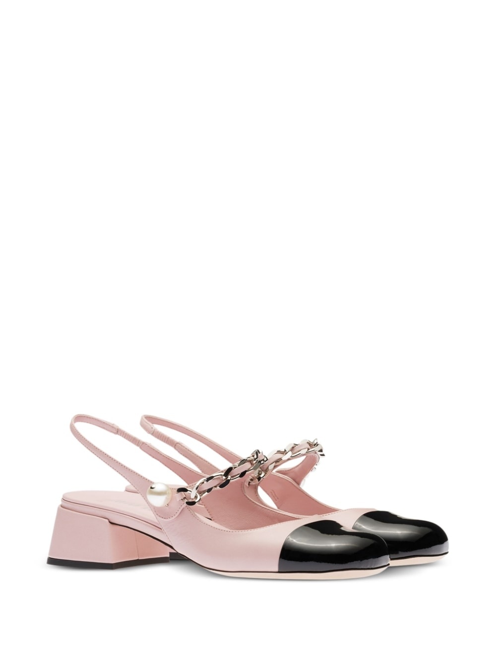 leather slingback pumps - 2
