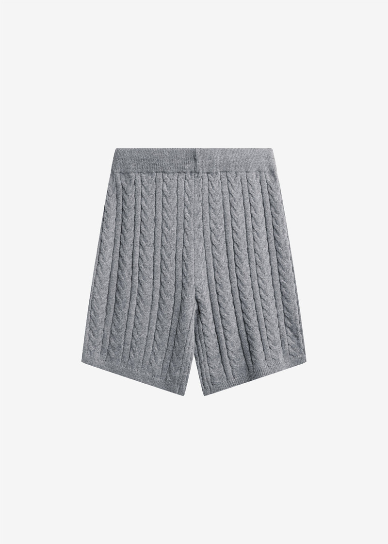 Karmoy Cable Knit Shorts - Grey 1