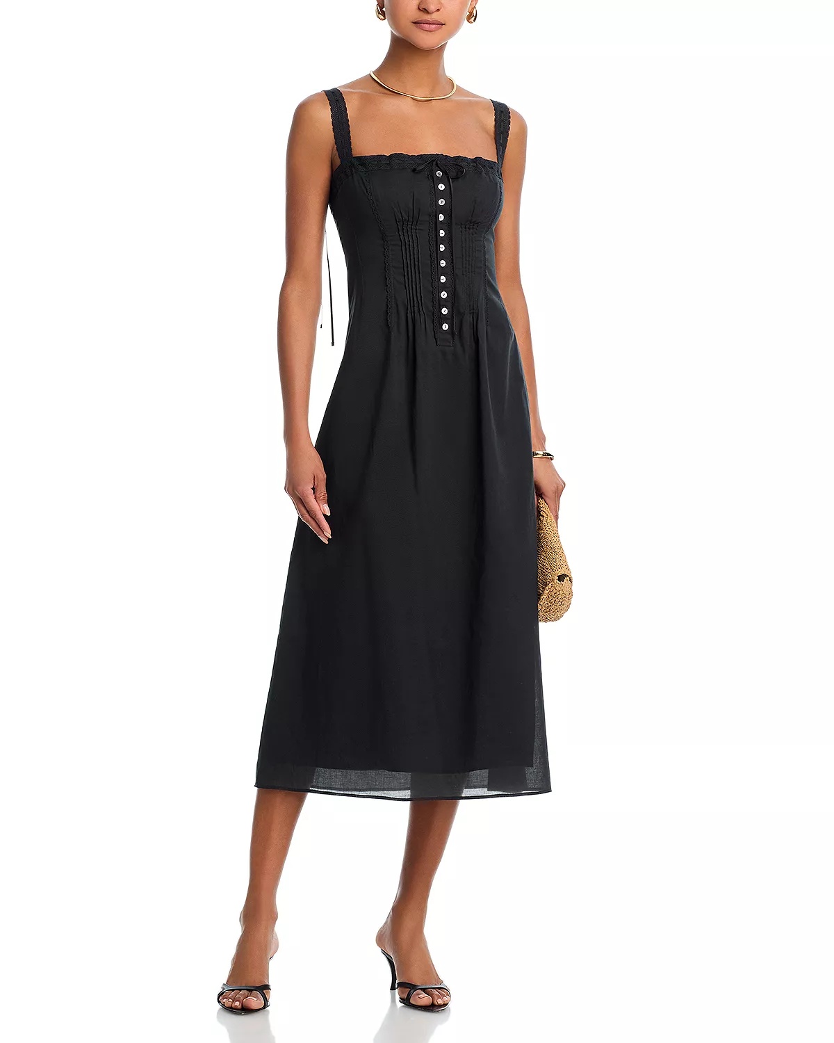 Matilde Lace Trim Midi Dress - 2