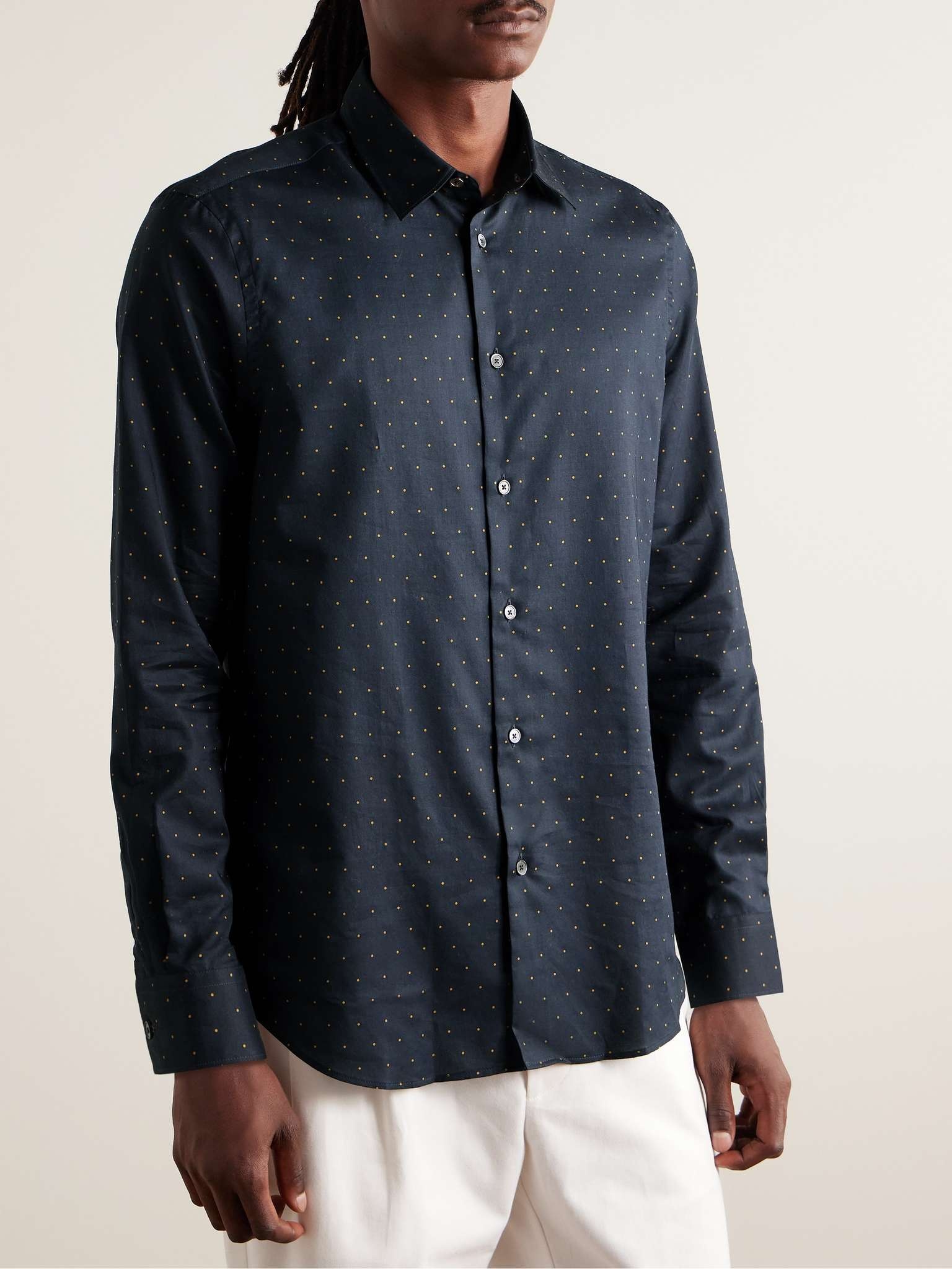 Polka-Dot Organic Cotton-Twill Shirt - 3