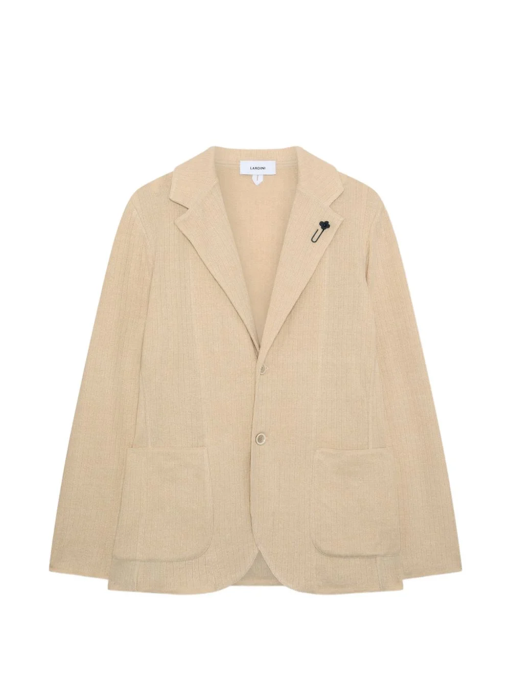 single-breasted ribbed jacket - 1