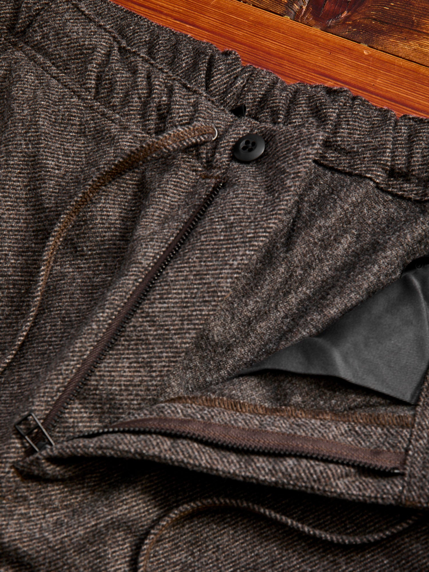 New Yorker Pants in Brown Tweed - 7