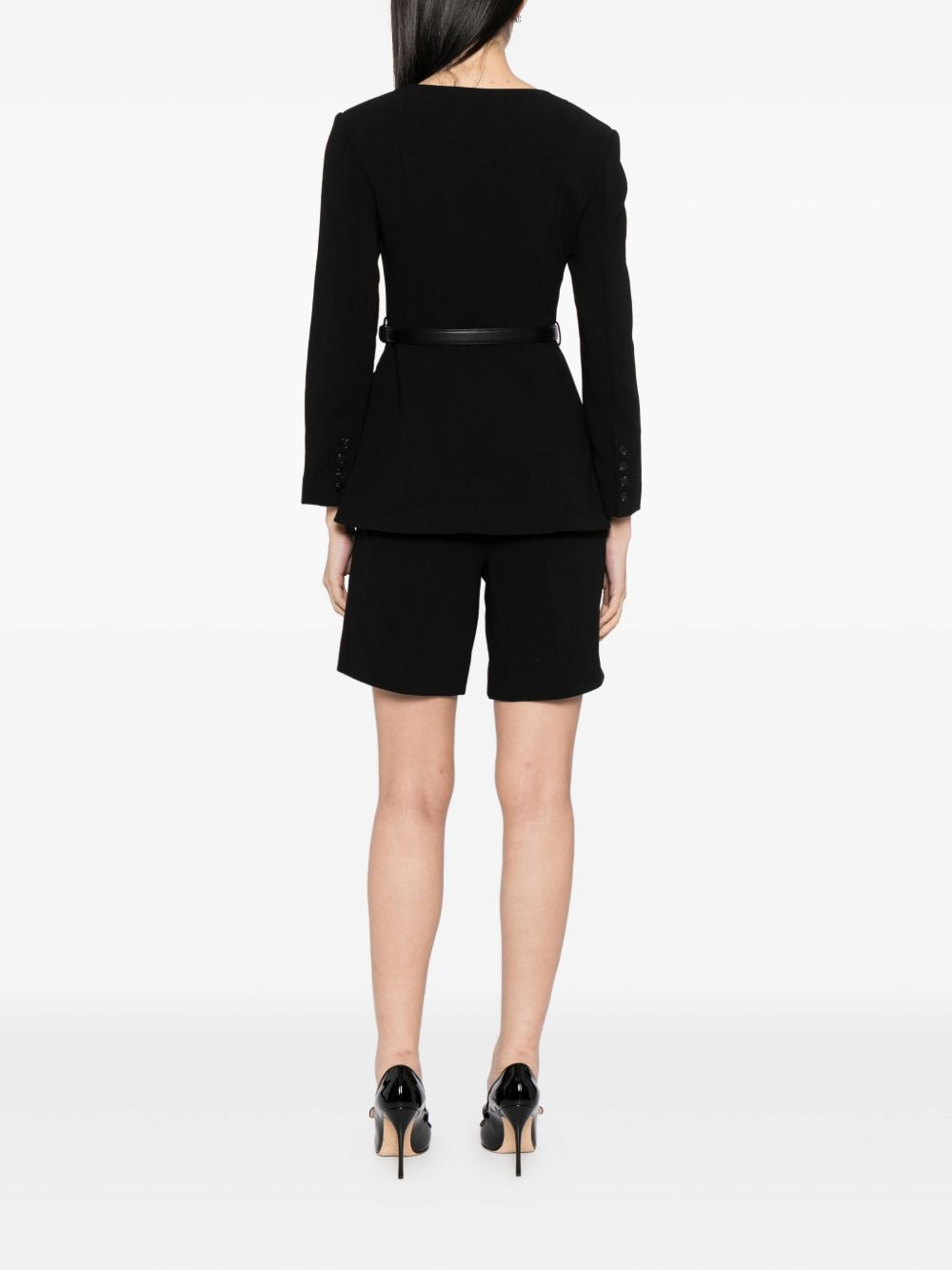 tailored crepe playsuit - 4