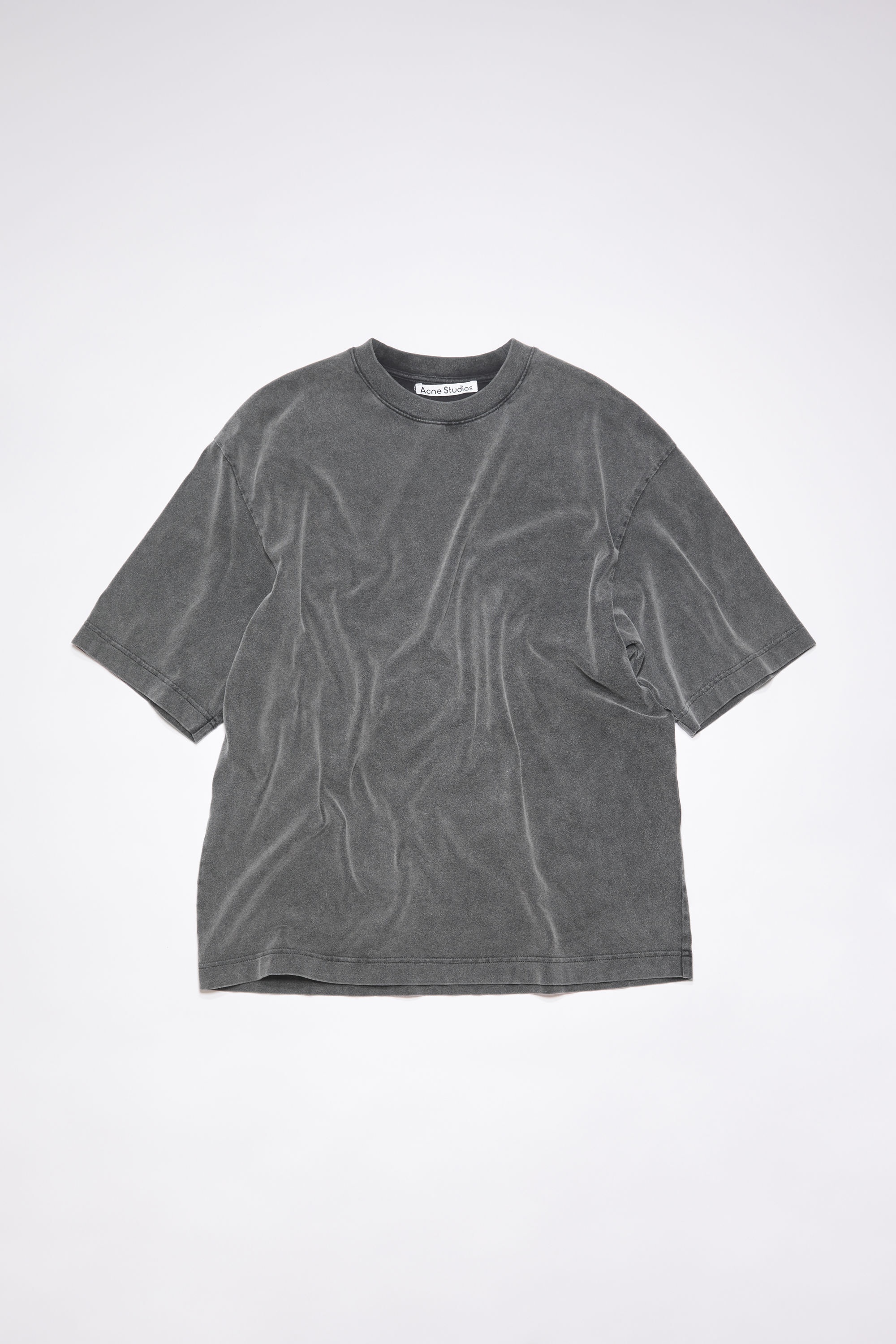 Crew neck t-shirt - Relaxed fit - Faded black - 5