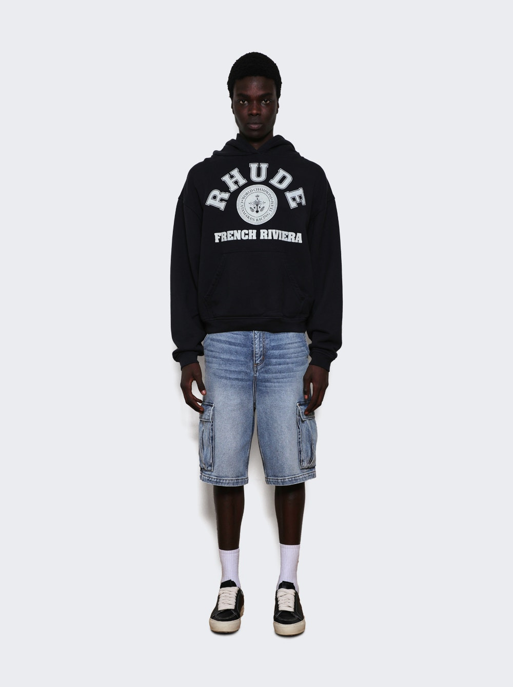 French Riviera Hoodie Vintage Black - 5
