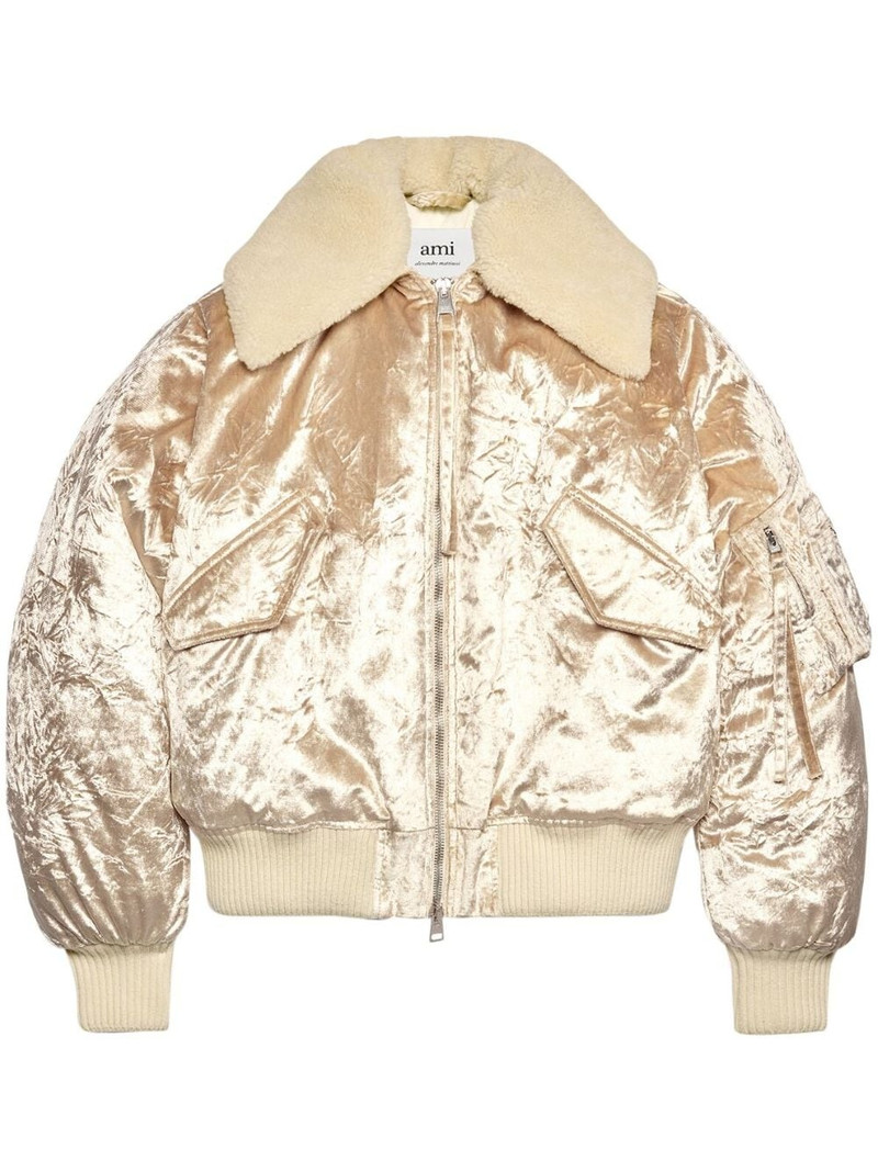 metallic velvet bomber jacket 1