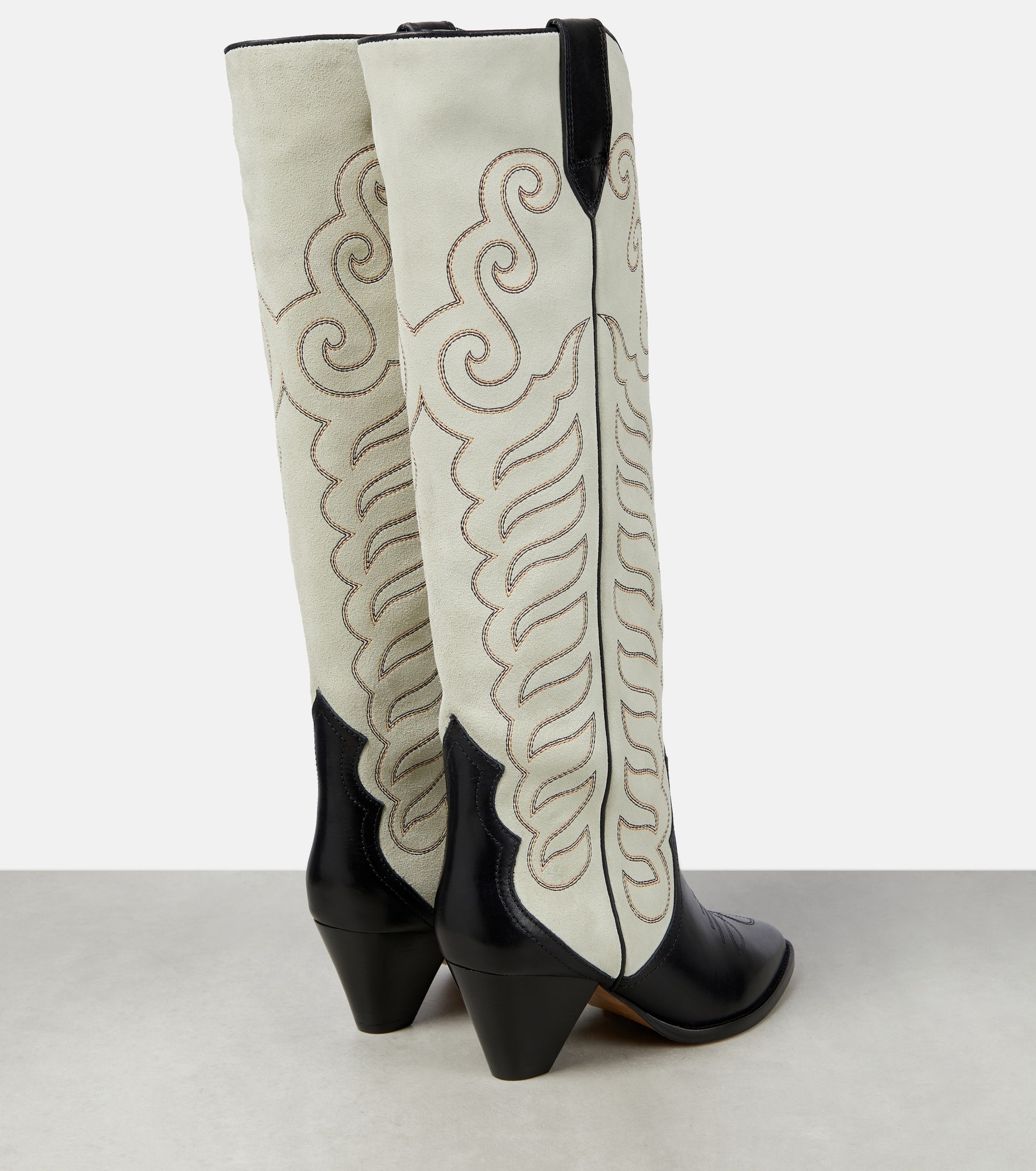 Liela leather and suede cowboy boots - 3