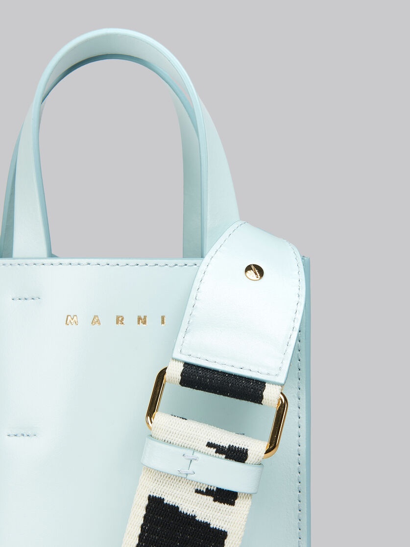 MUSEO NANO BAG IN LIGHT BLUE LEATHER - 5