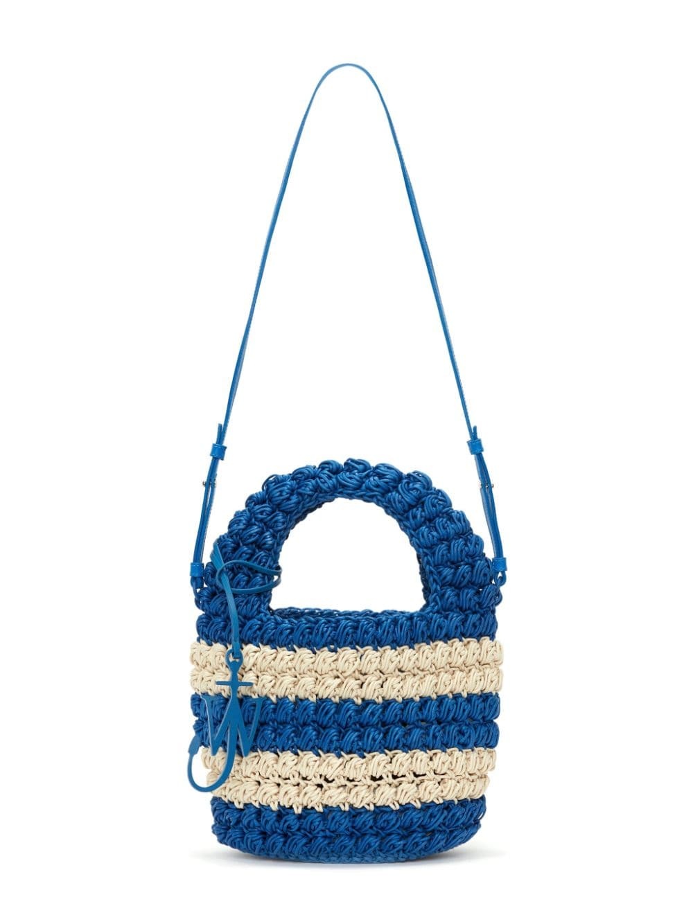 Anchor charm woven handbag - 6