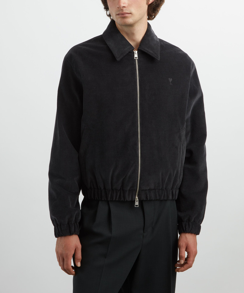AMI Paris Corduroy Ami de Coeur Padded Zipped Jacket outlook