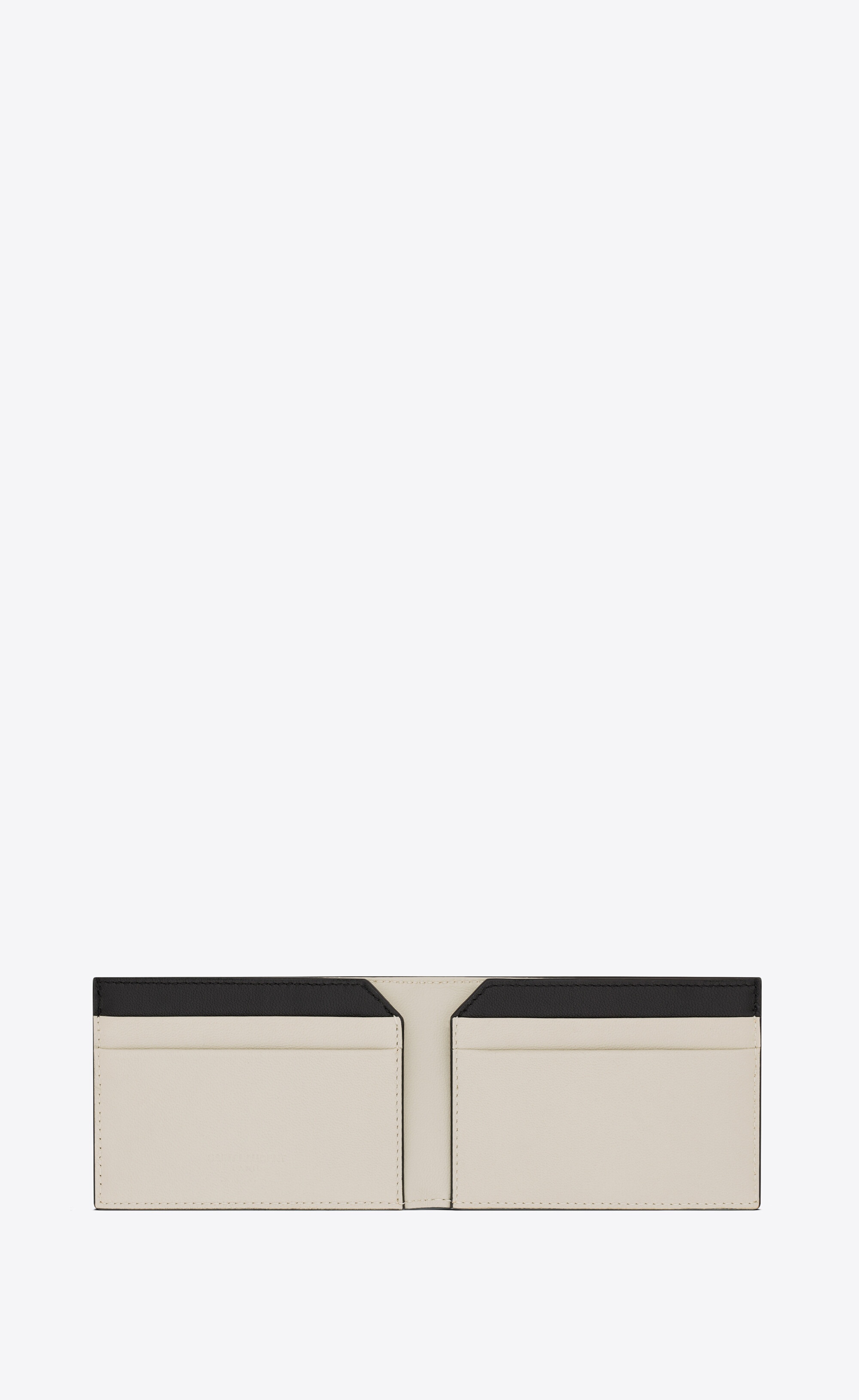 saint laurent paris compact card case in smooth leather - 4