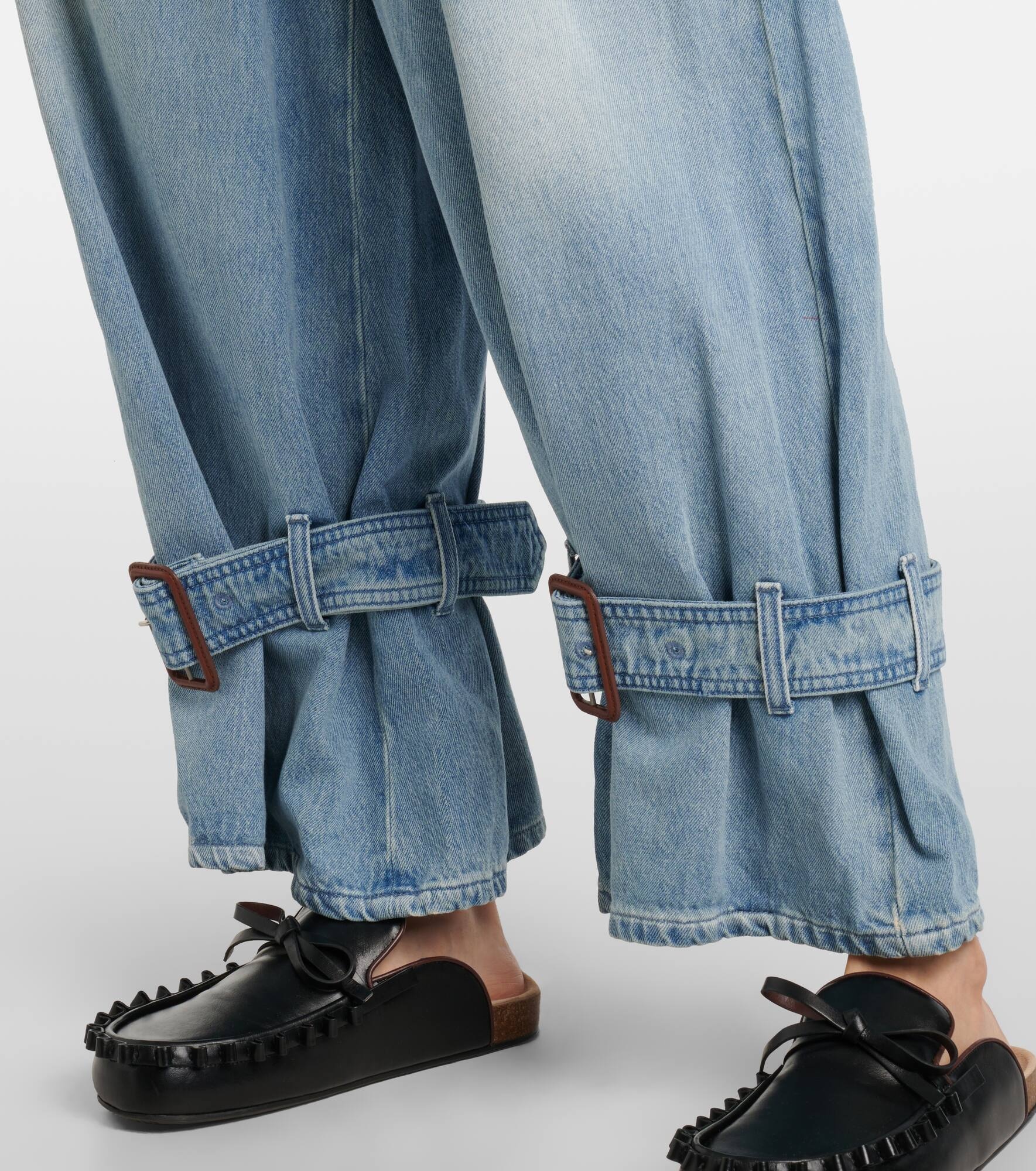 Buckle-detail mid-rise wide-leg jeans - 5