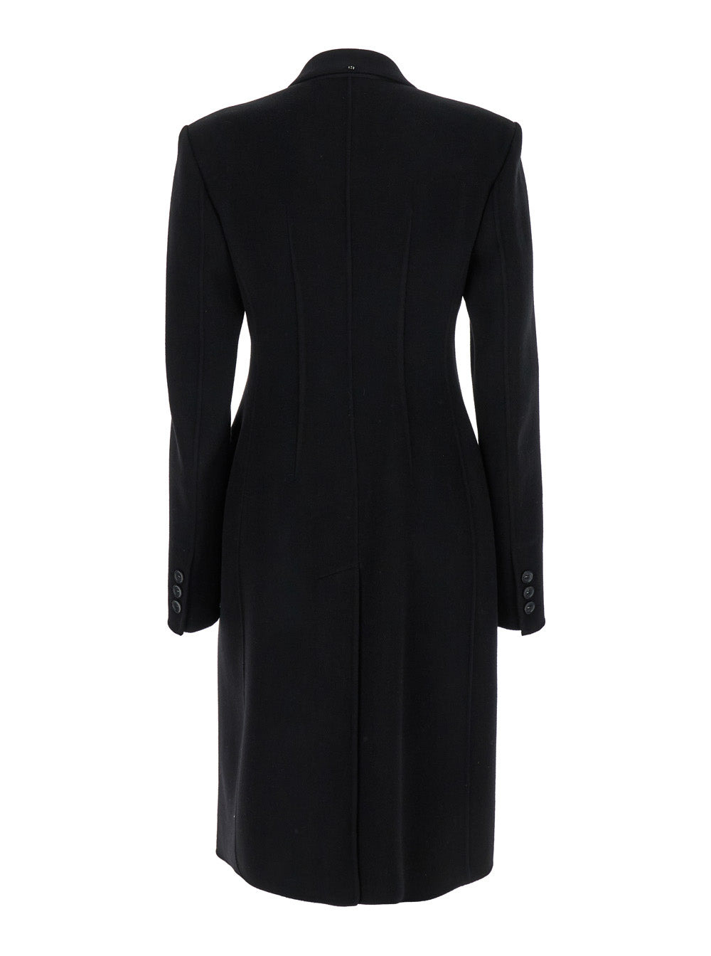 Sportmax Women 'Morgana' Black Double-Breasted Coat With Buttons In Wool Woman - 2