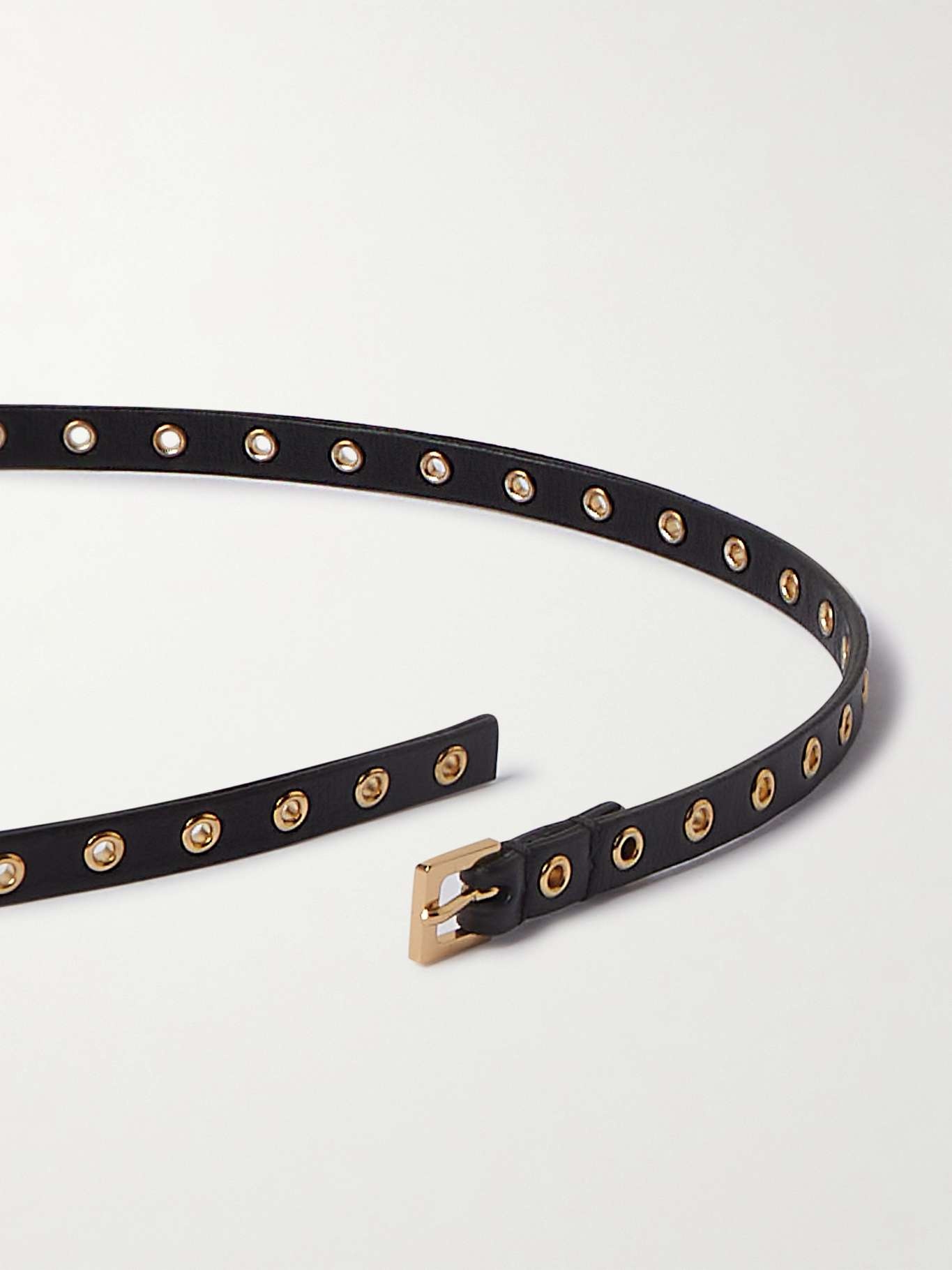 Embellished leather belt - 3