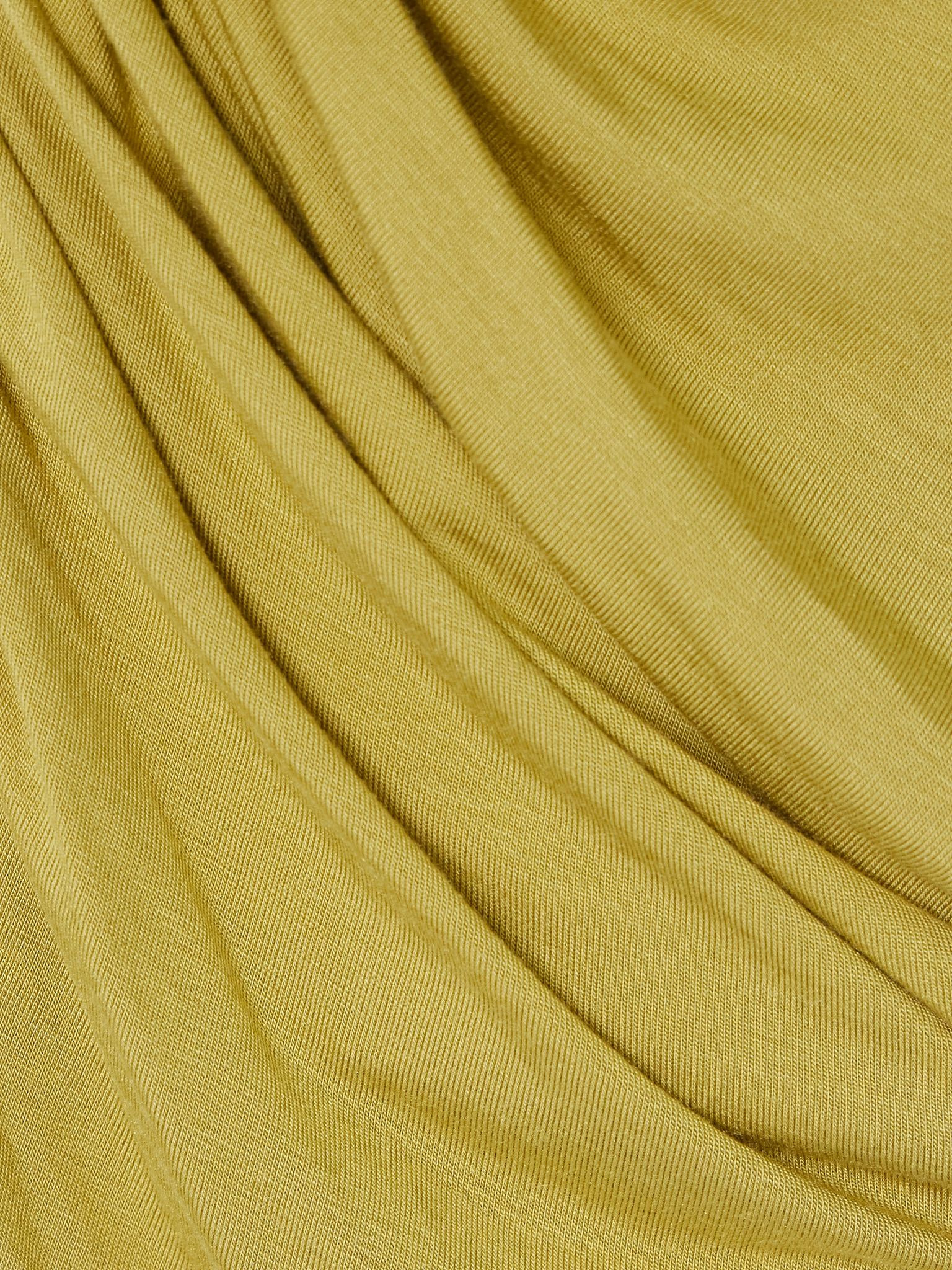 Diana strapless asymmetric ruched stretch-jersey mini dress Chartreuse - 4