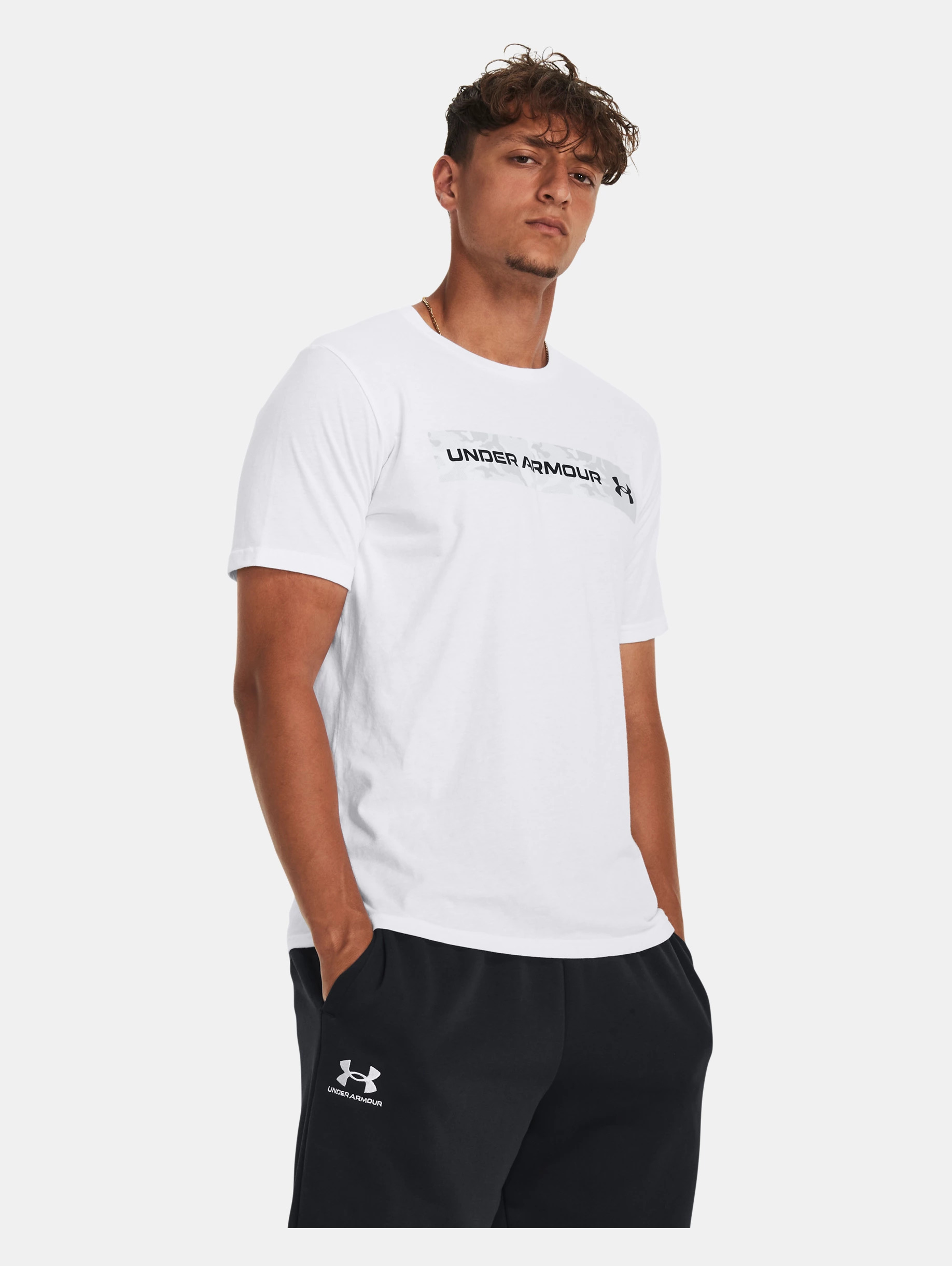 Men's UA Camo Chest Stripe Short Sleeve - 2