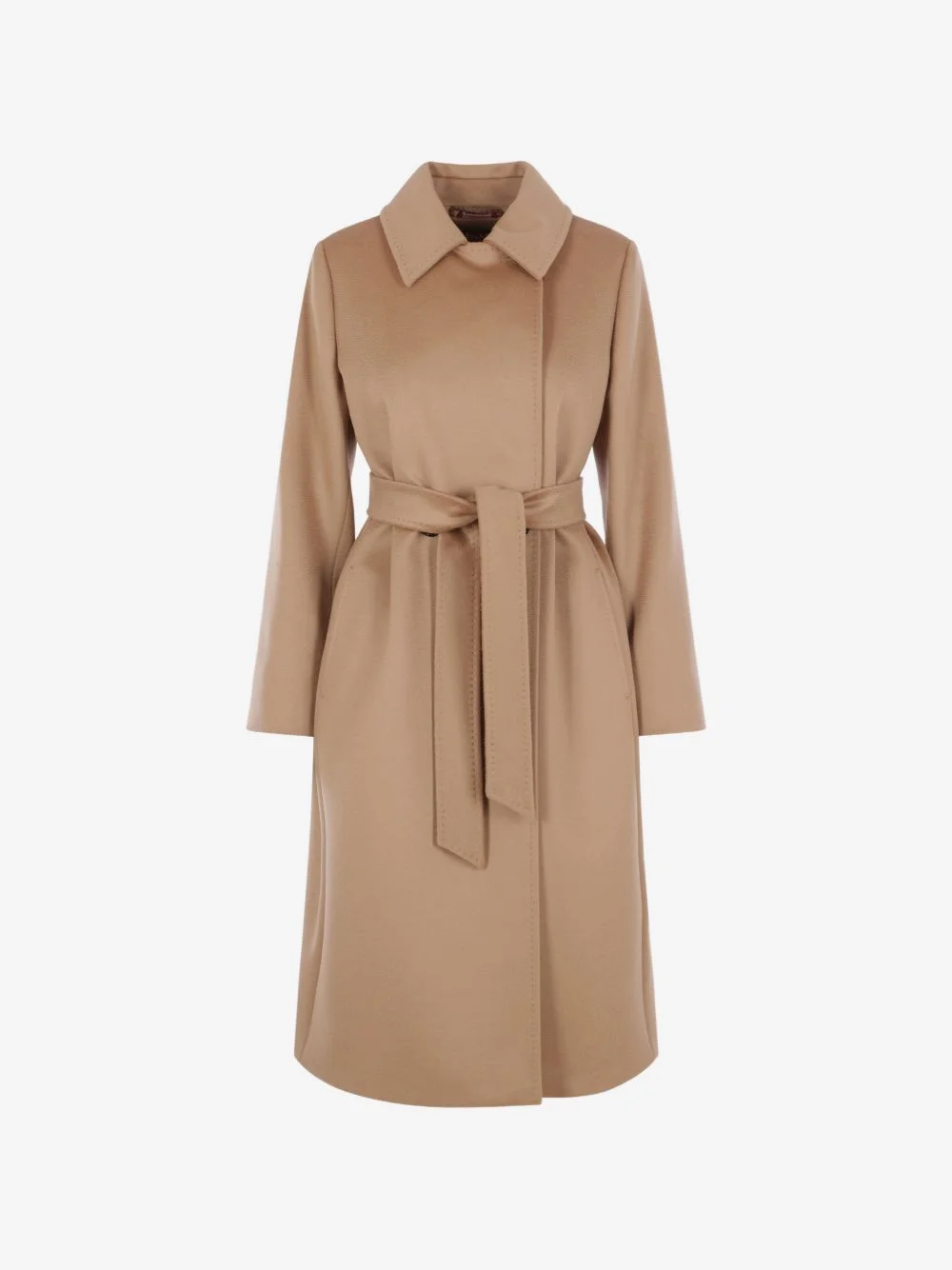 belted wool coat - 1