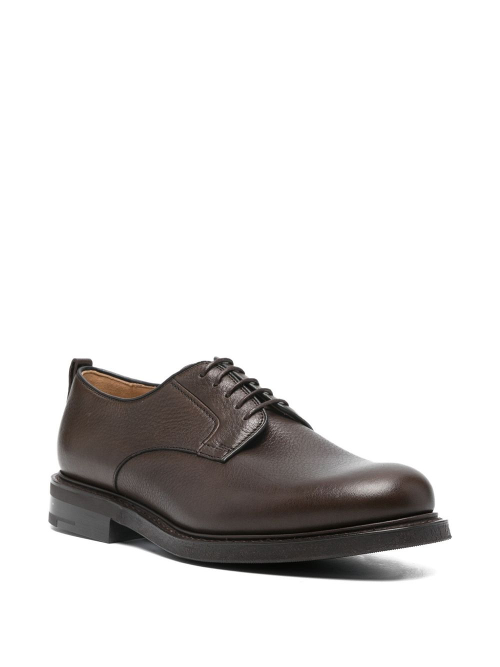 leather lace-up derby shoes - 2