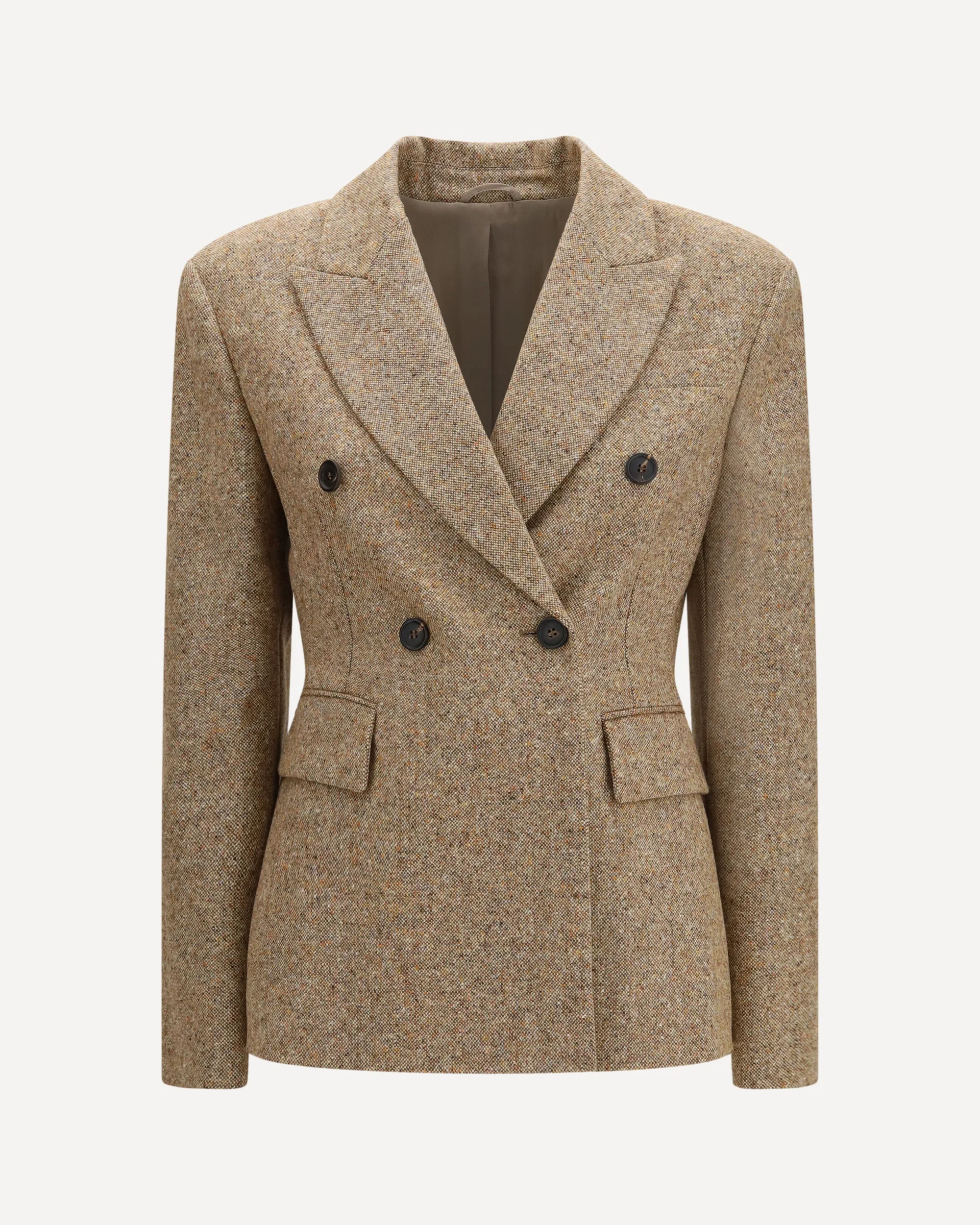Virgin wool Donegal Jacket with monili - 1