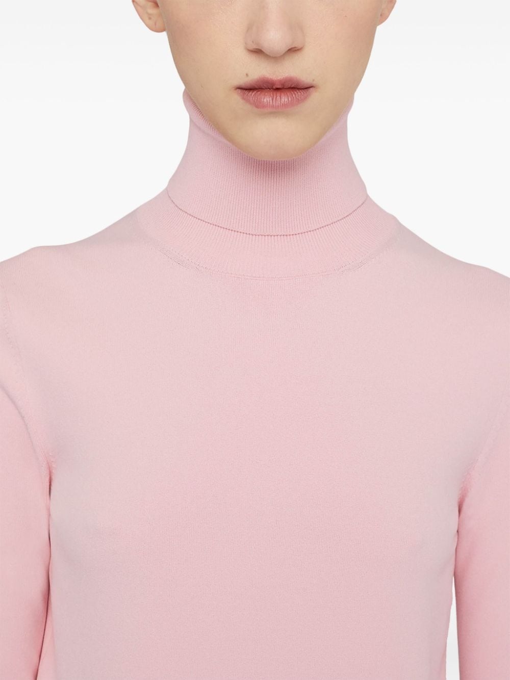 high-neck ribbed sweater - 4