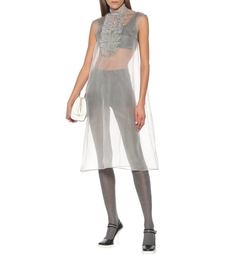 Prada Ribbed-knit stretch silk-blend bra outlook