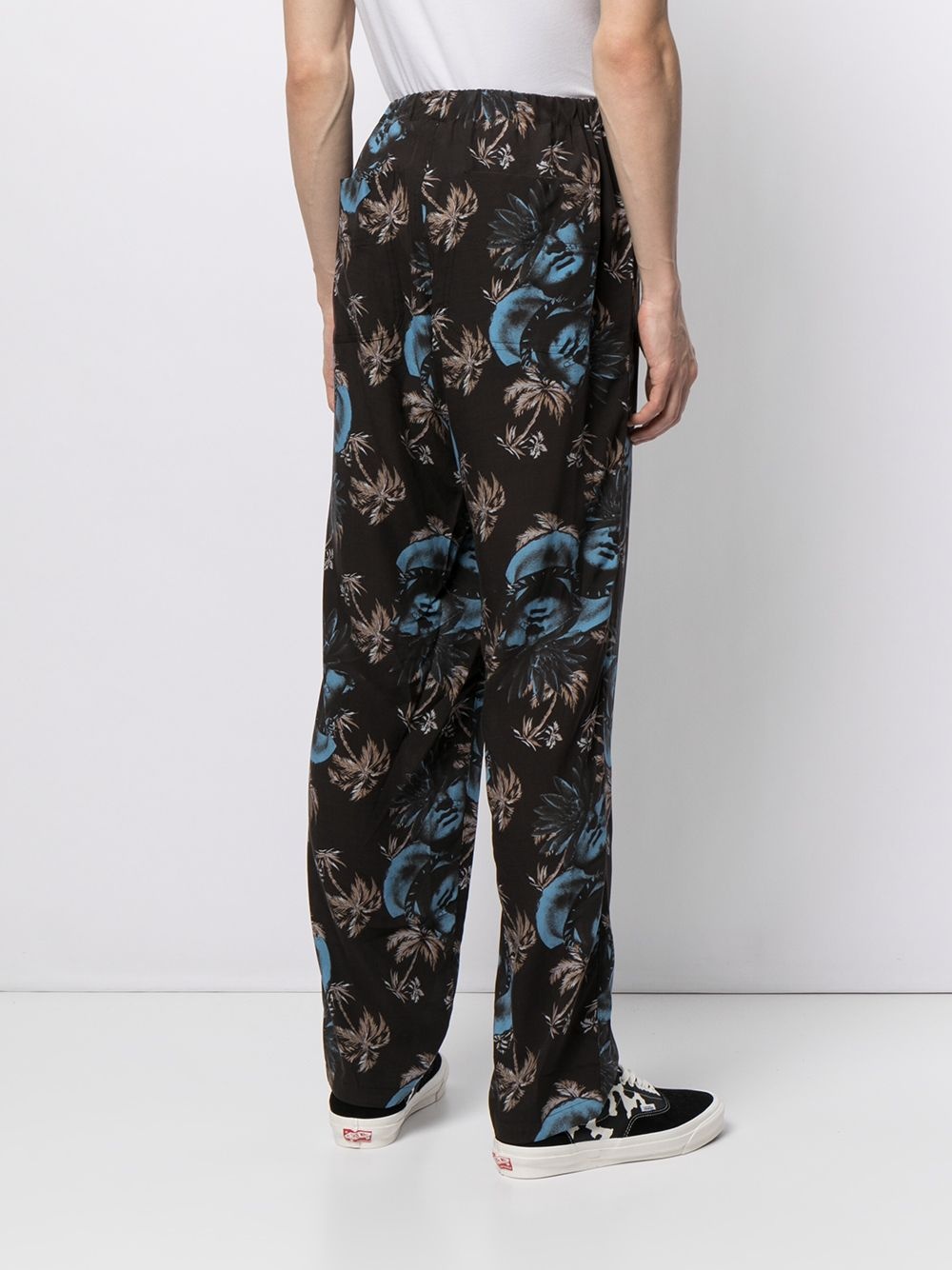 printed straight-leg trousers - 4