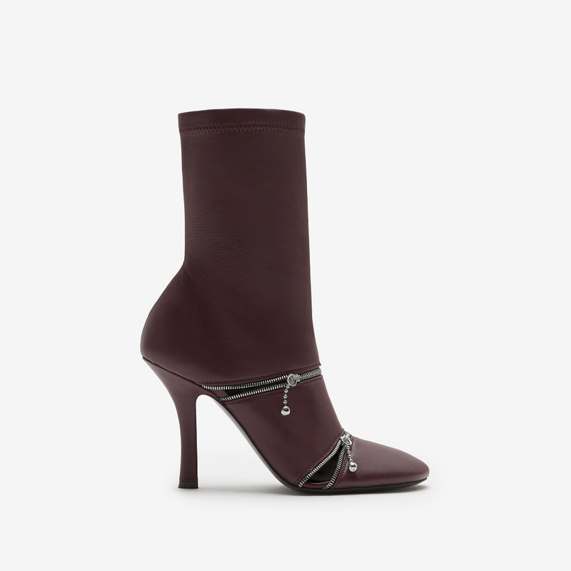 Leather Peep Boots - 1