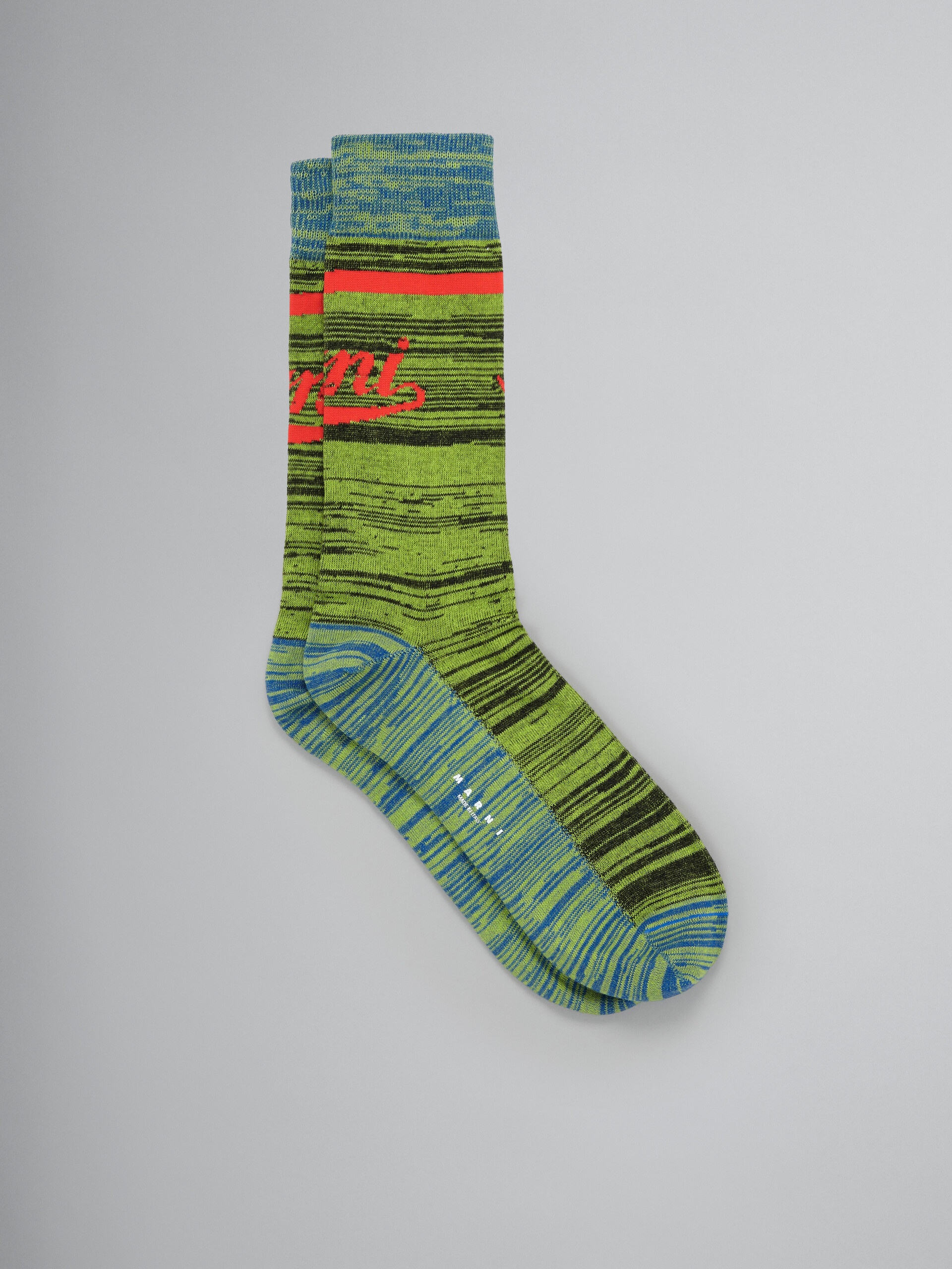 GREEN-TONE LOGO SOCKS - 1