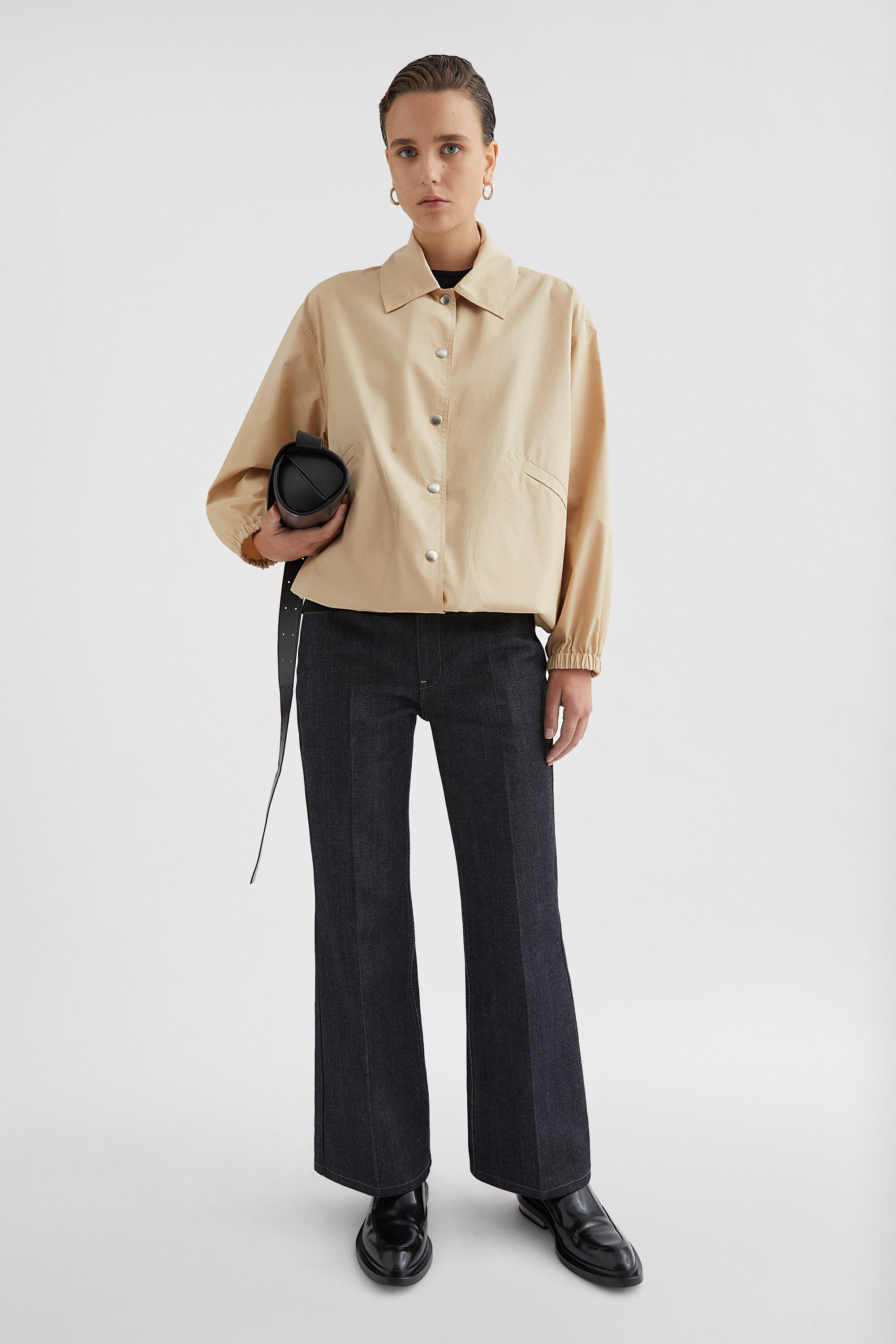 Flared Denim Trousers - 5